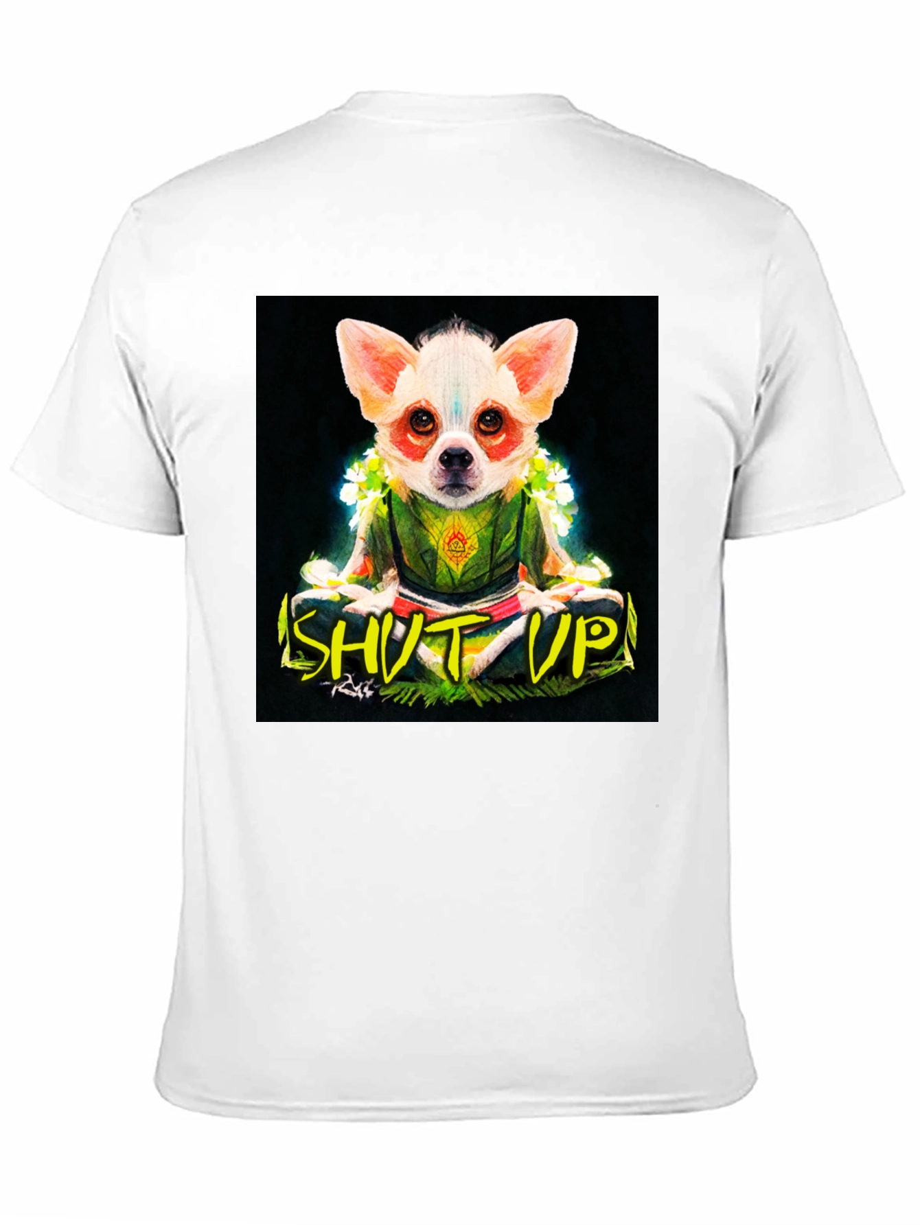 Zen Chihuahua Graphic Tee - Shut Up & Meditate