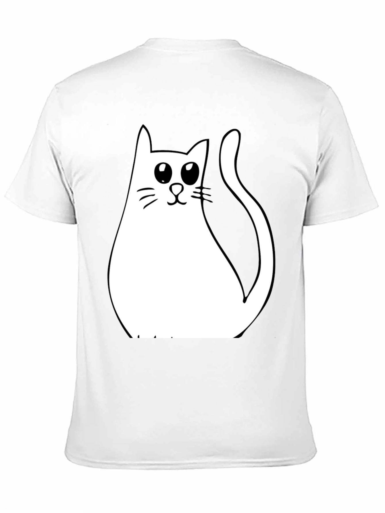 Cute Cat Graphic T-Shirt - Black Cotton Tee