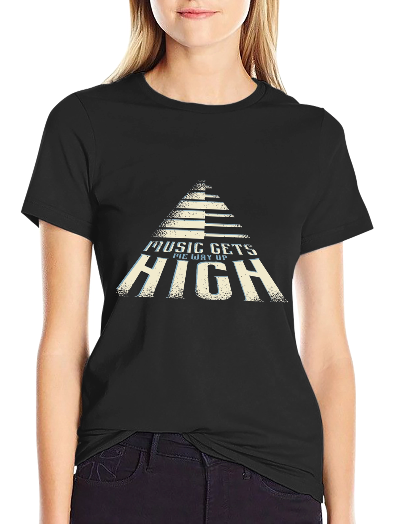 Music Gets Me High Graphic T-Shirt