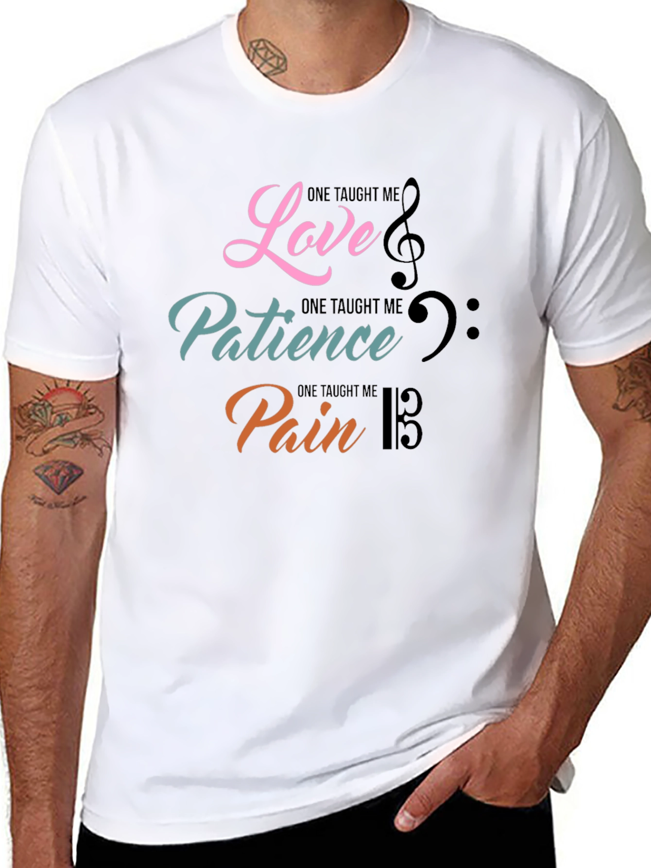 Love Patience Pain T-Shirt Music Design