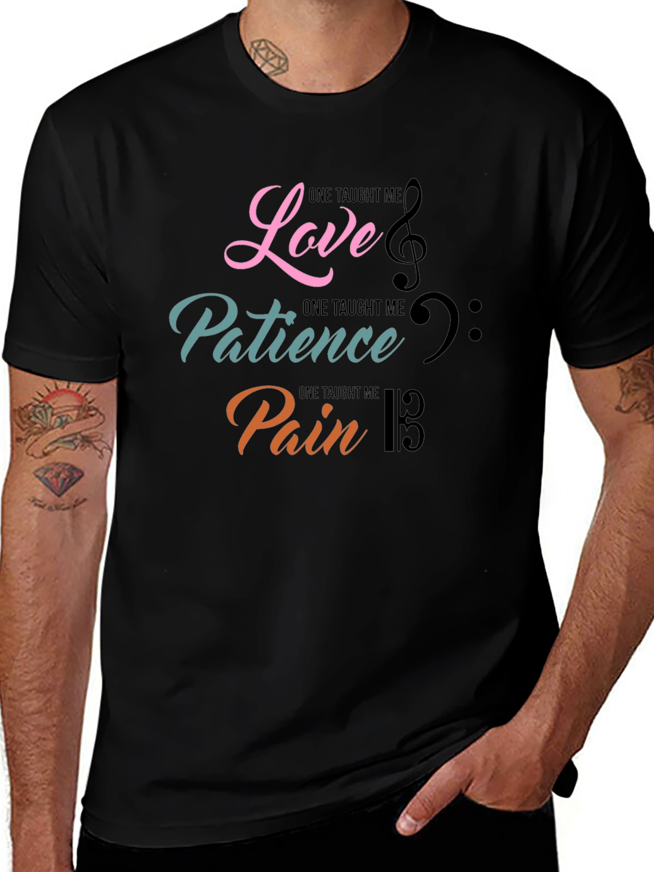 Love Patience Pain T-Shirt Music Design