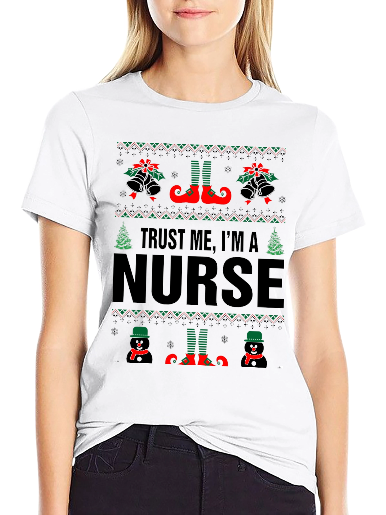Trust Me Im a Nurse Christmas Sweater T-Shirt