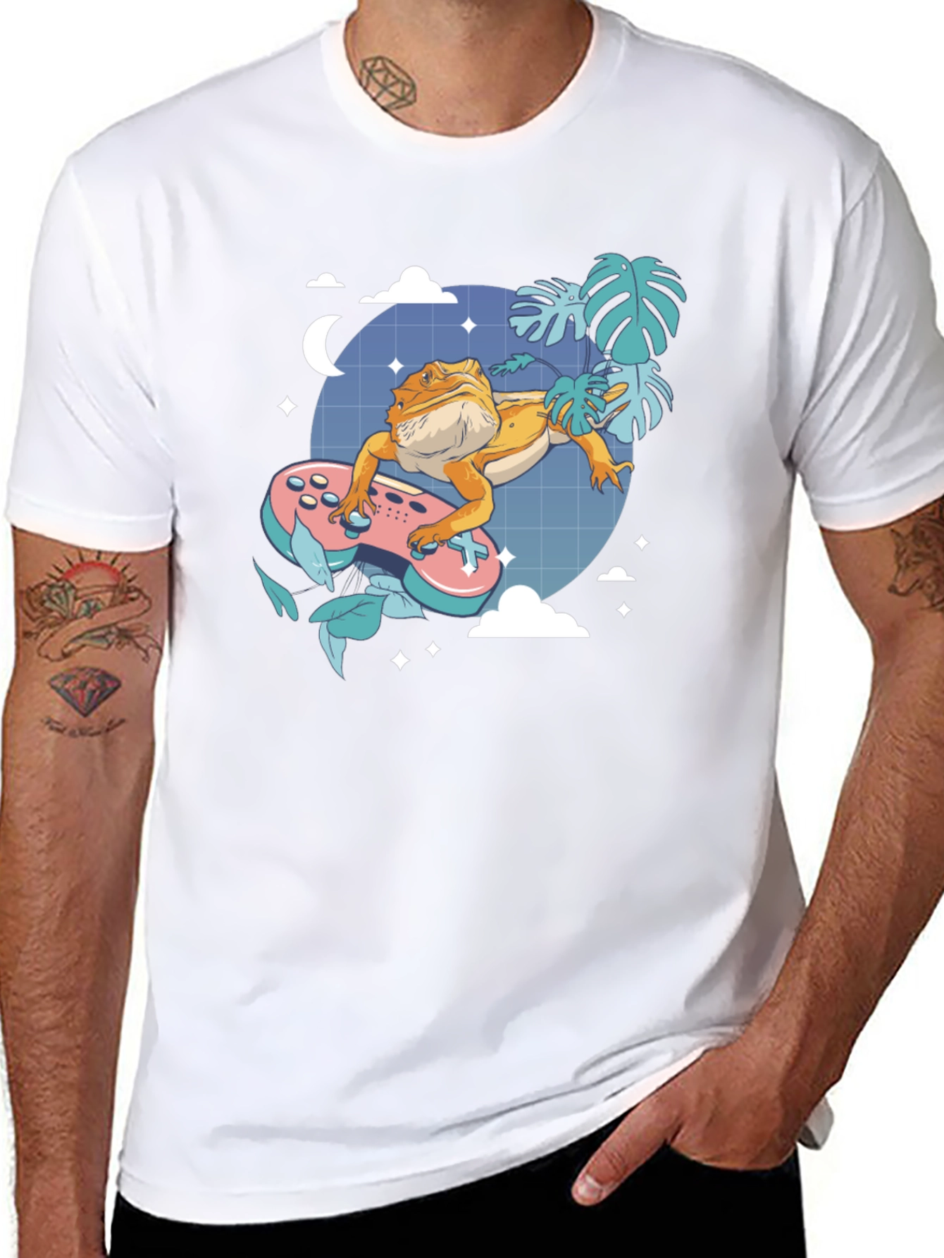 Gamer Lizard Graphic Tee - Cool Comfort Fit