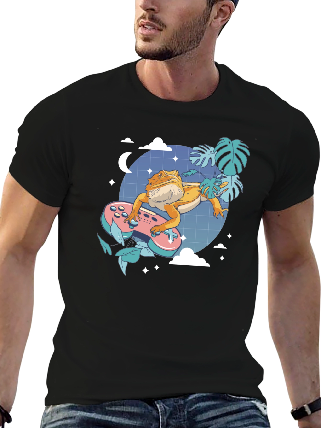 Gamer Lizard Graphic Tee - Cool Comfort Fit