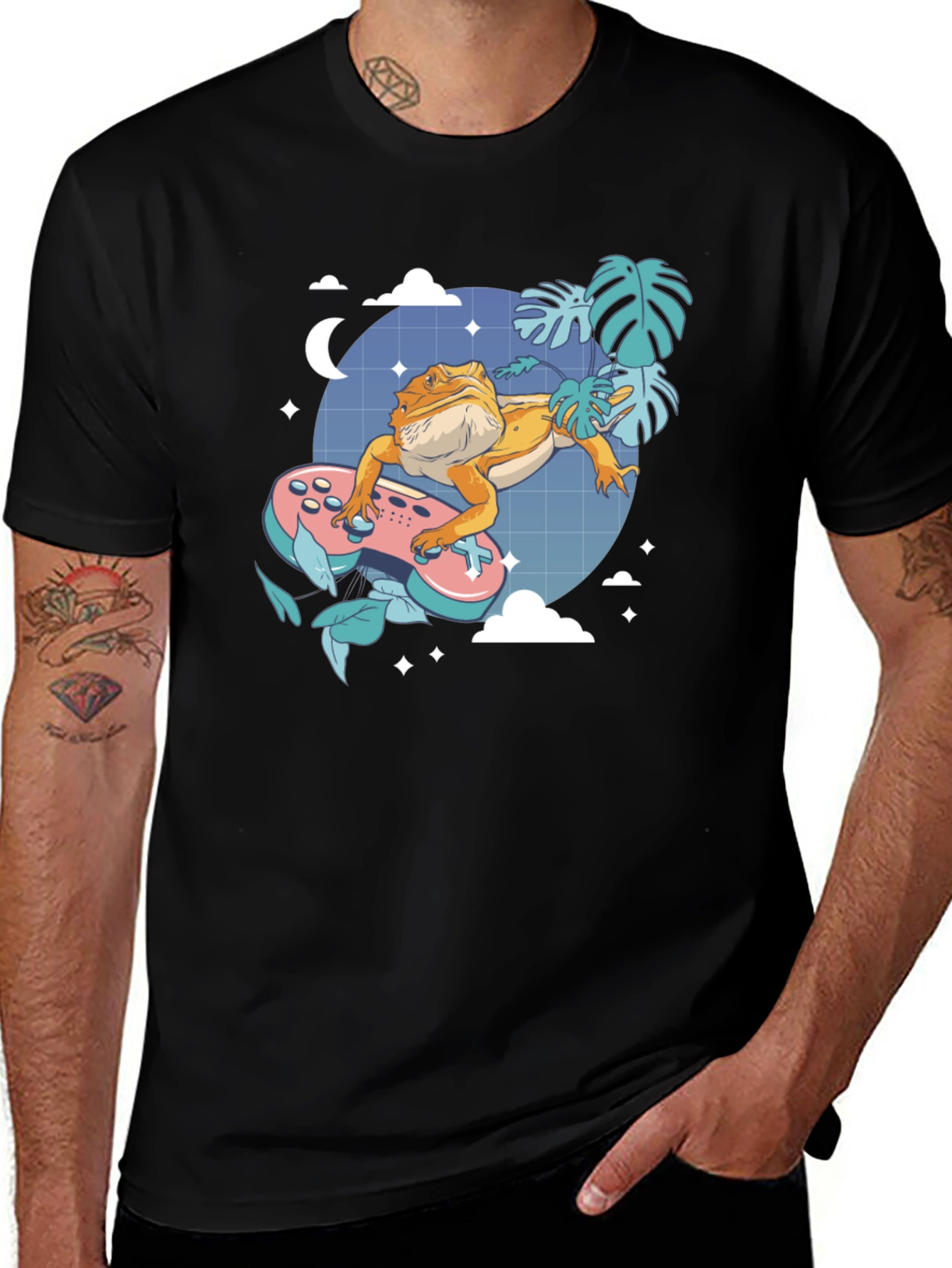 Gamer Lizard Graphic Tee - Cool Comfort Fit