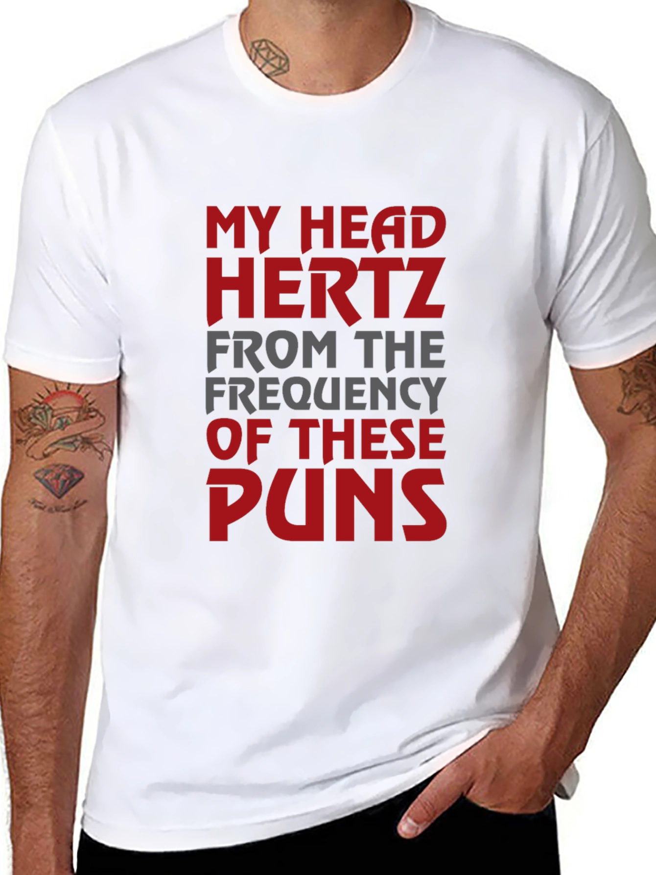 Funny Pun T-Shirt - My Head Hertz