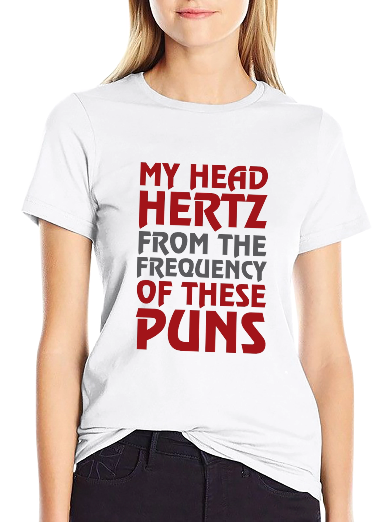 Funny Pun T-Shirt - My Head Hertz