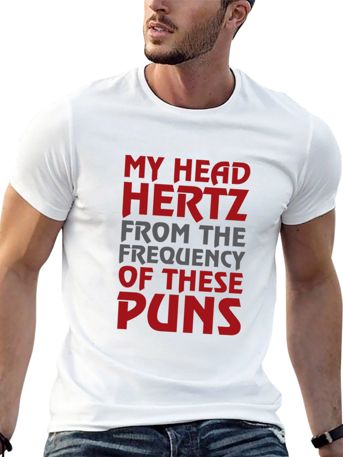 Funny Pun T-Shirt - My Head Hertz