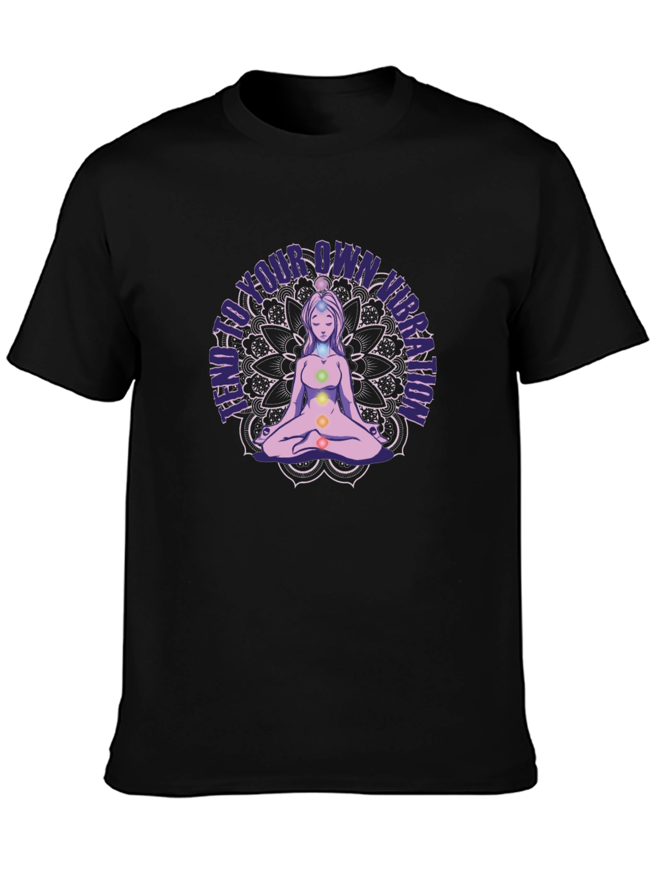 Meditate Your Own Vibration Black Tee