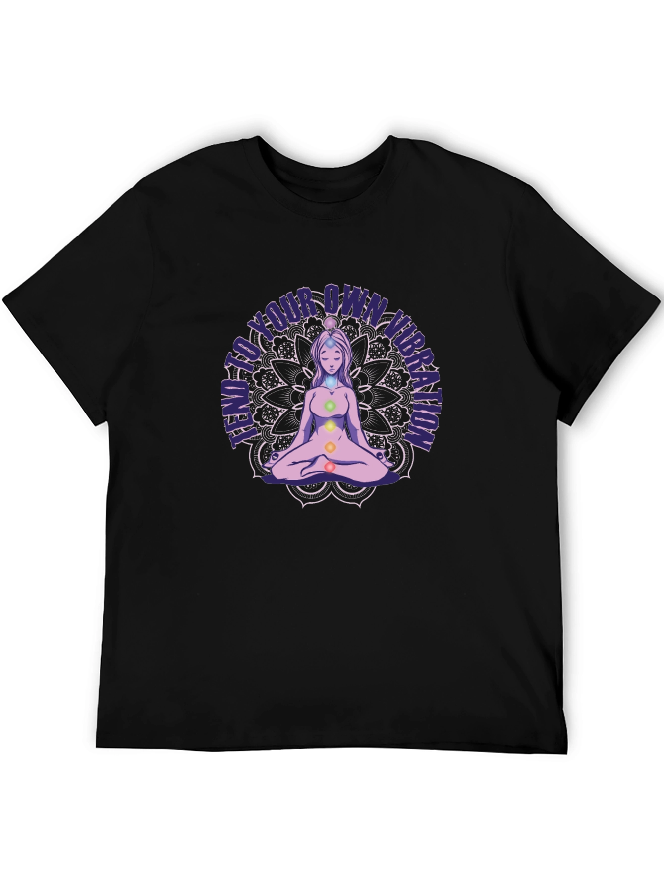 Meditate Your Own Vibration Black Tee