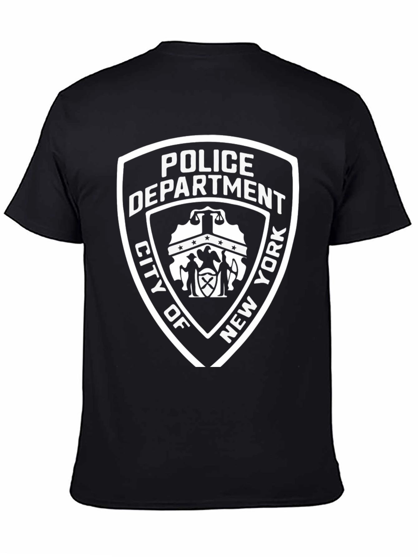 NYPD Police Department T-Shirt Black Cotton