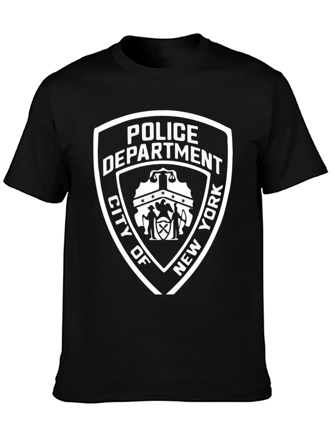 NYPD Police Department T-Shirt Black Cotton