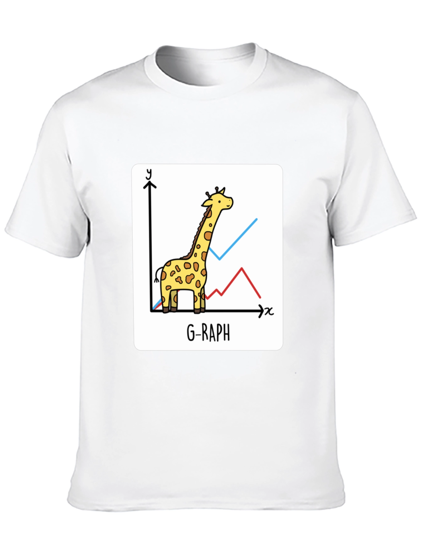 G-Raph Giraffe Math Pun Black T-Shirt