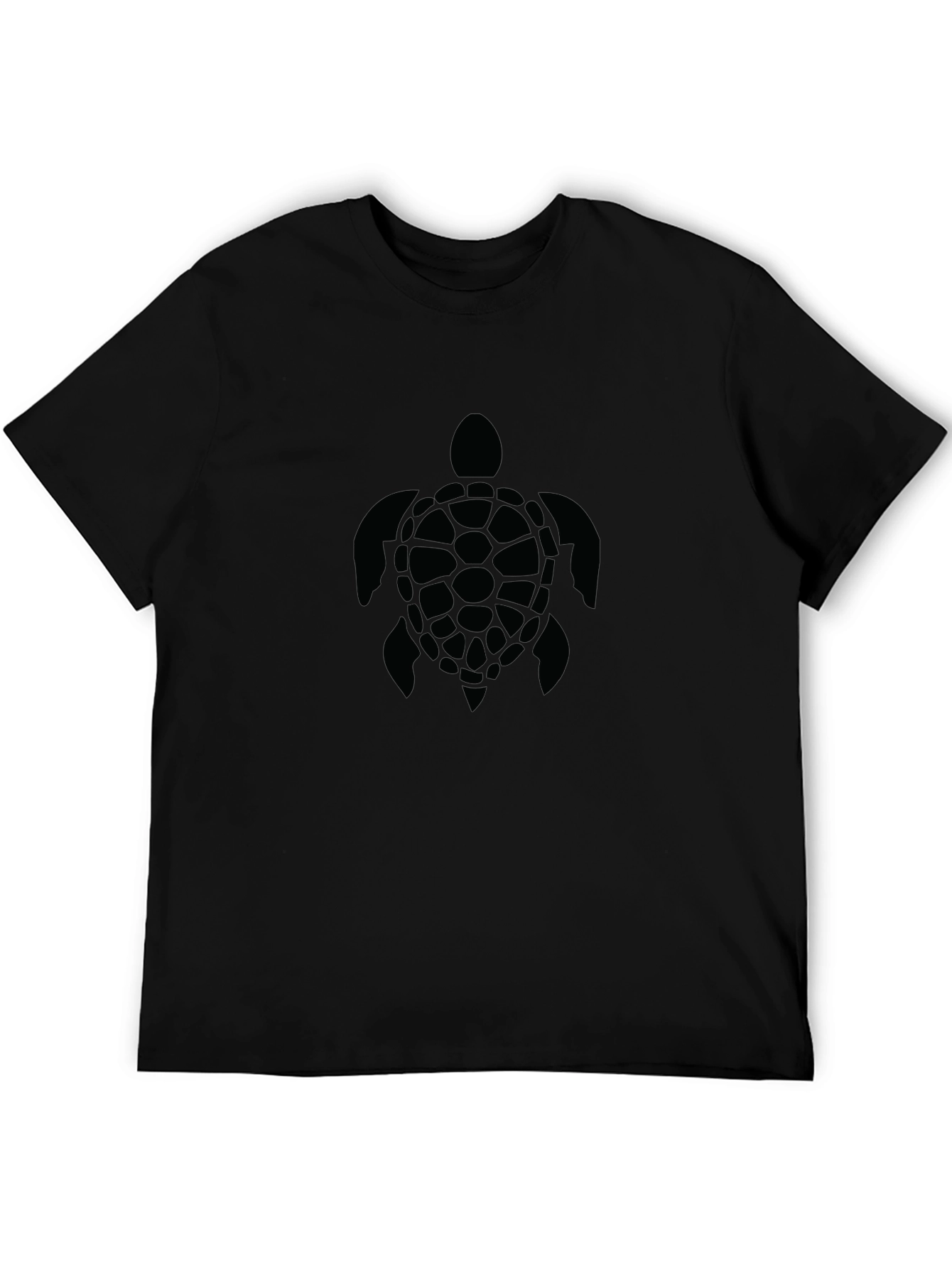Mens Black Turtle Graphic T-Shirt