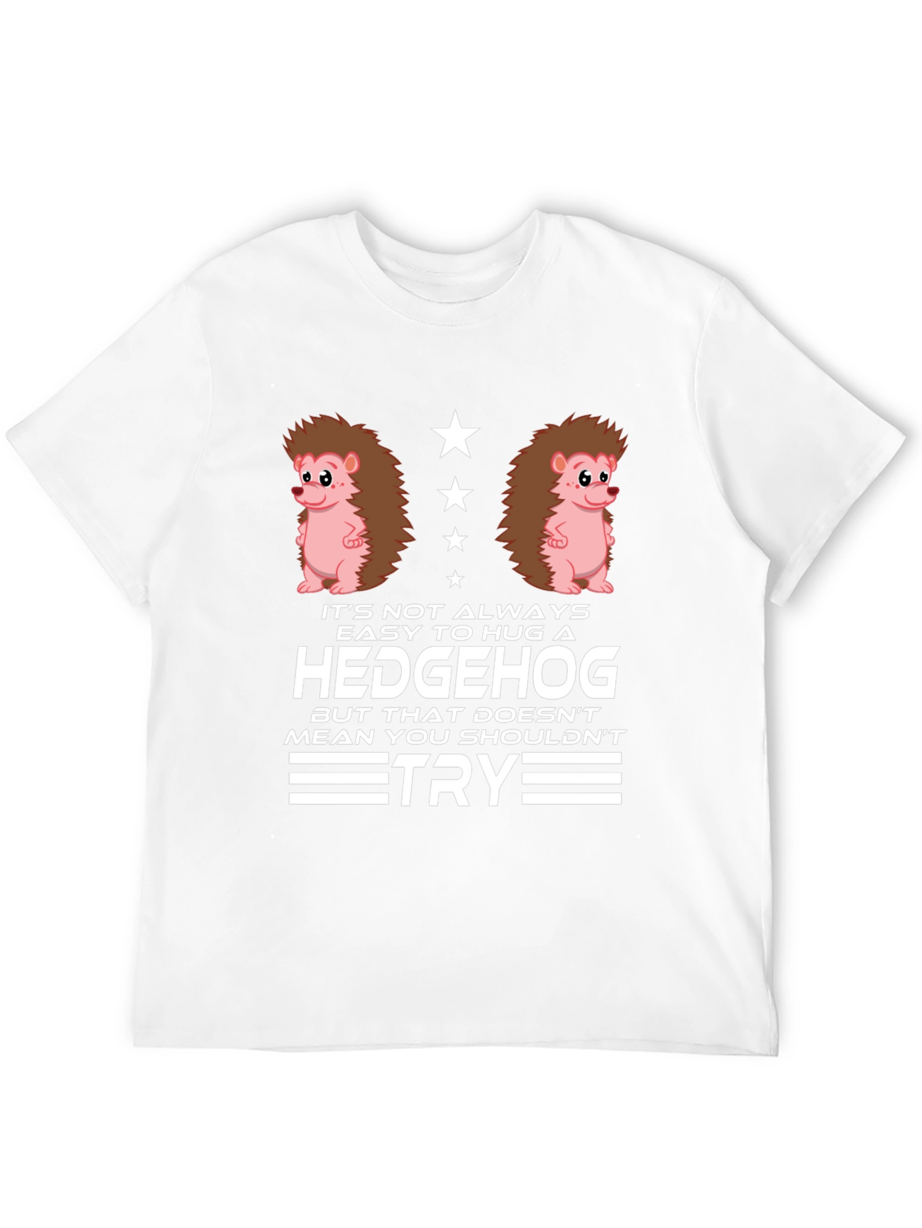 Hedgehog Hug Graphic T-Shirt - Funny Animal Tee