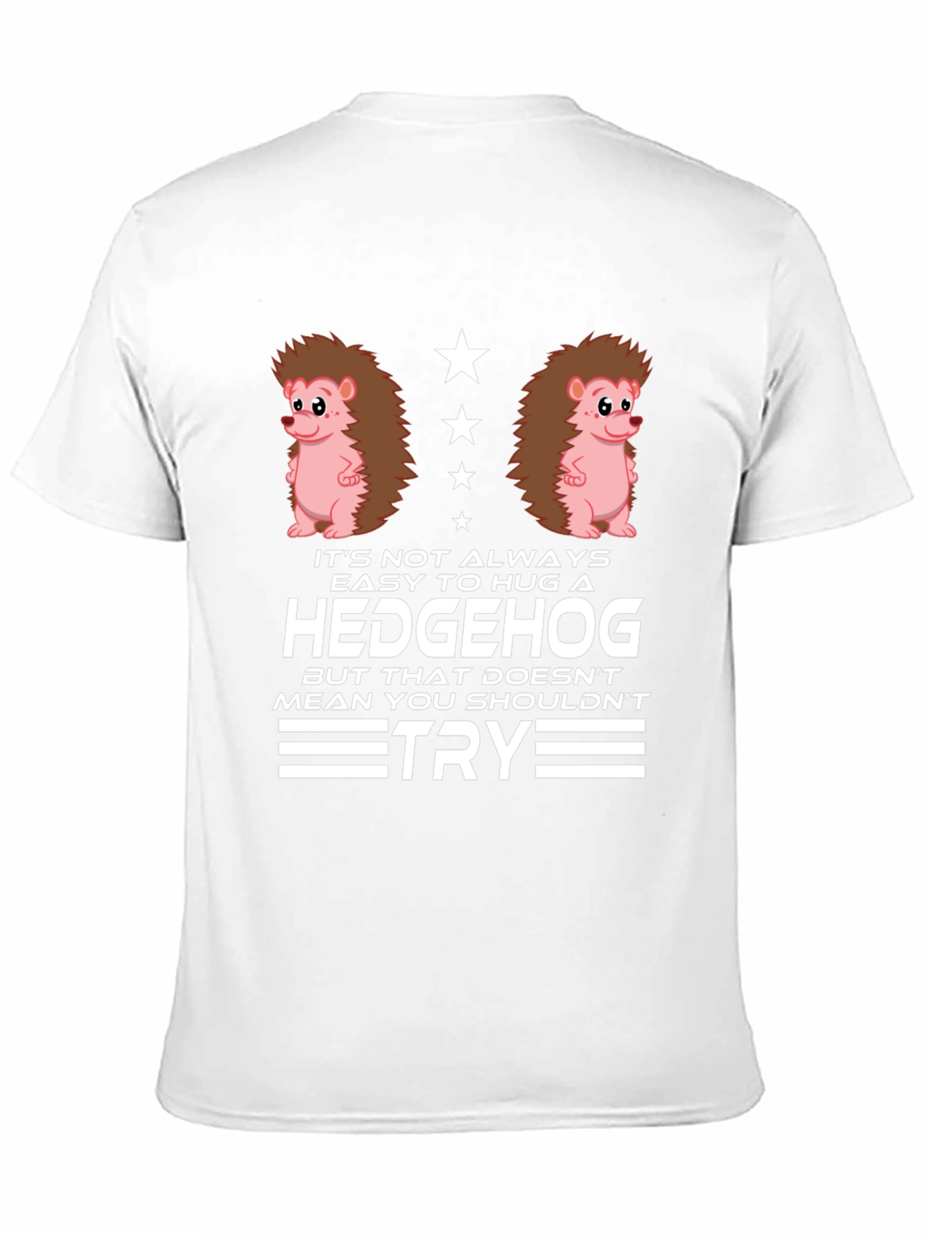 Hedgehog Hug Graphic T-Shirt - Funny Animal Tee