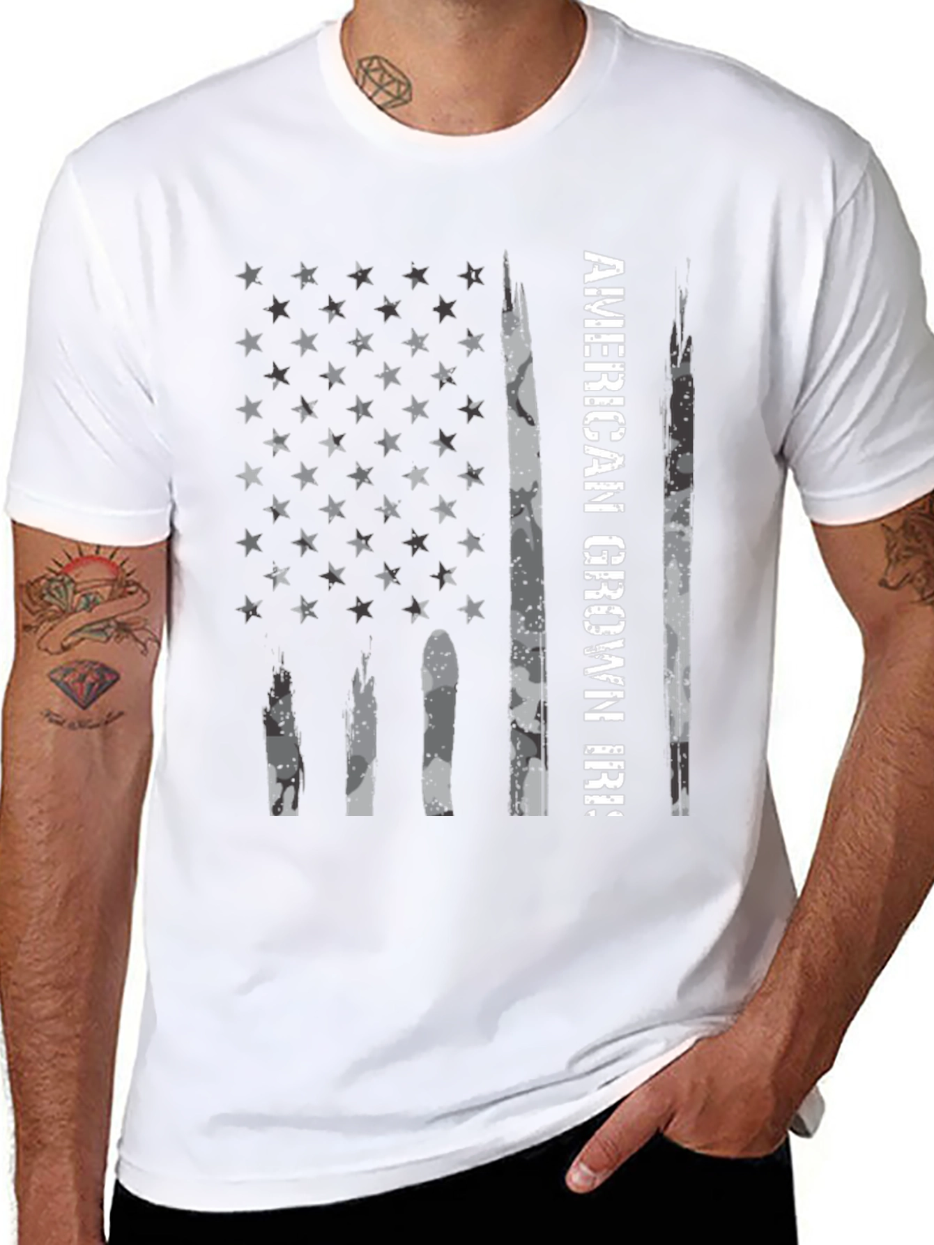 American Grown IRS Flag Graphic Tee