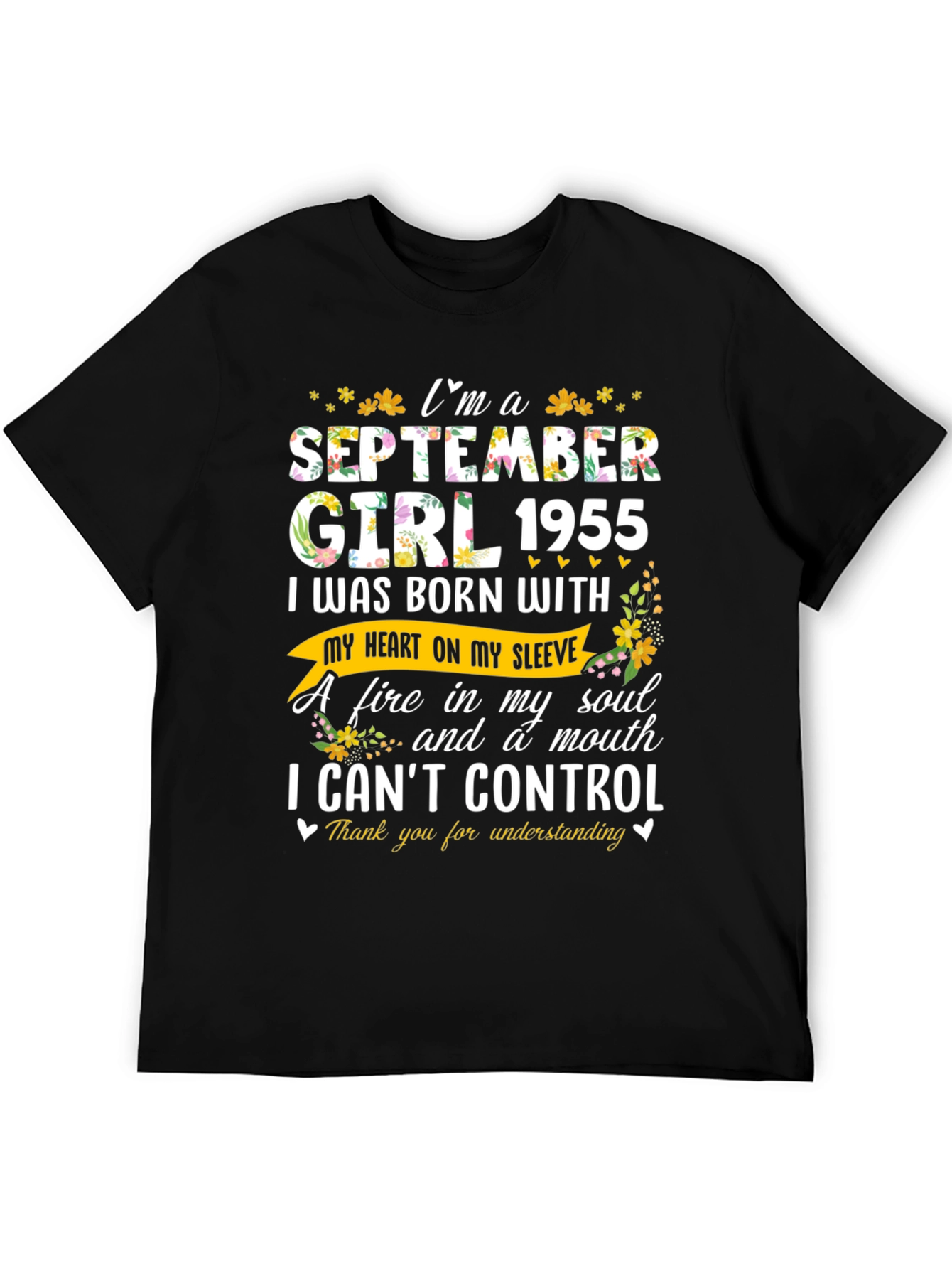 September Girl 1955 Birthday T-Shirt
