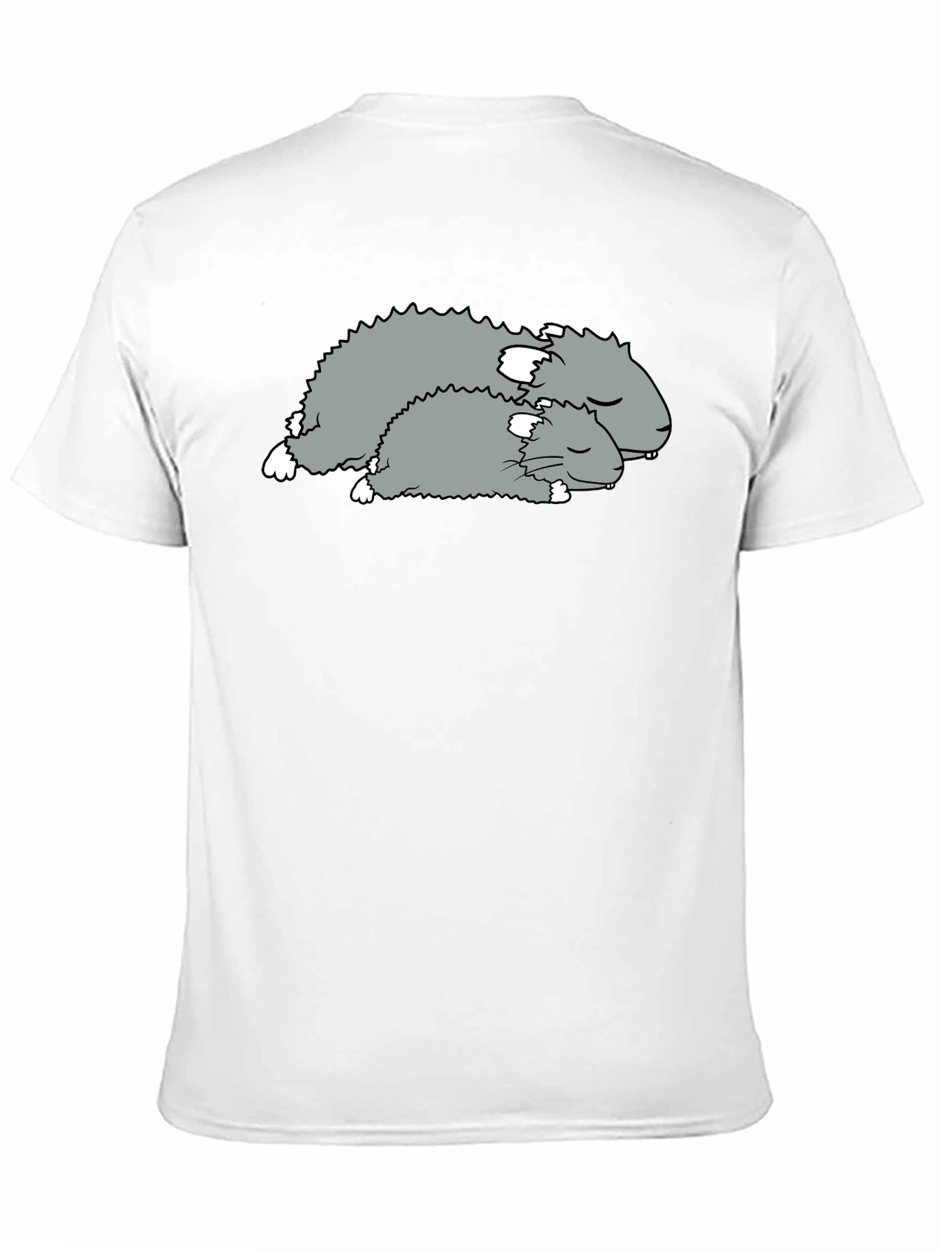 Sleeping Hamsters Graphic Tee - Black Cotton Comfort