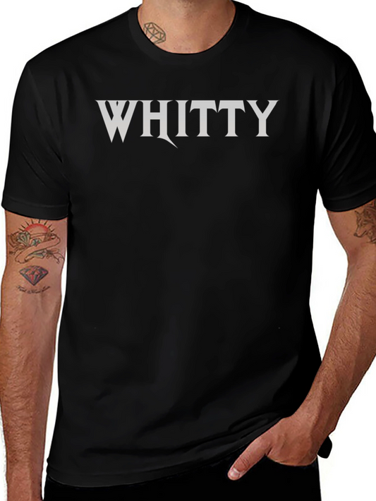 Whitty Logo Tee - Black Cotton Comfort