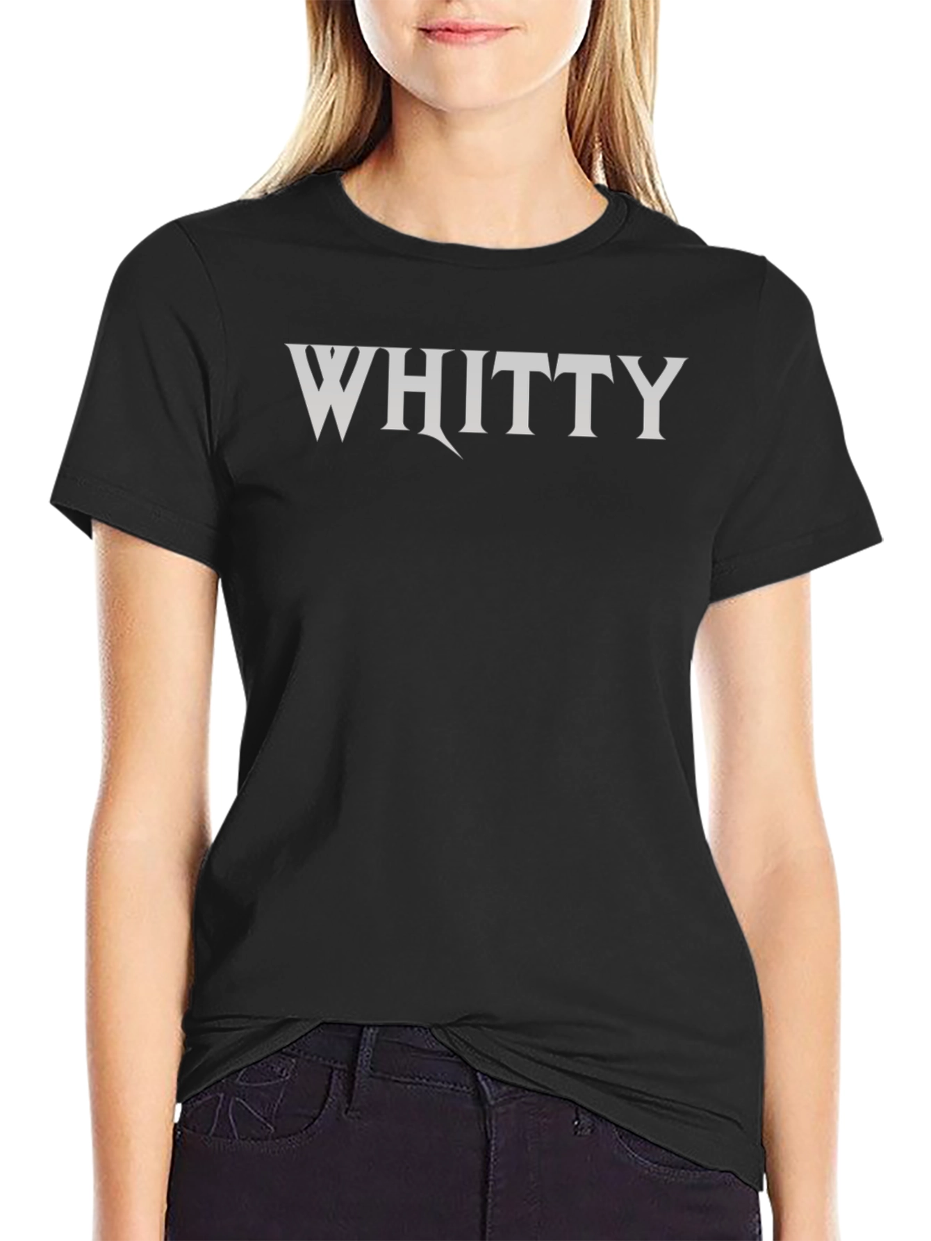 Whitty Logo Tee - Black Cotton Comfort