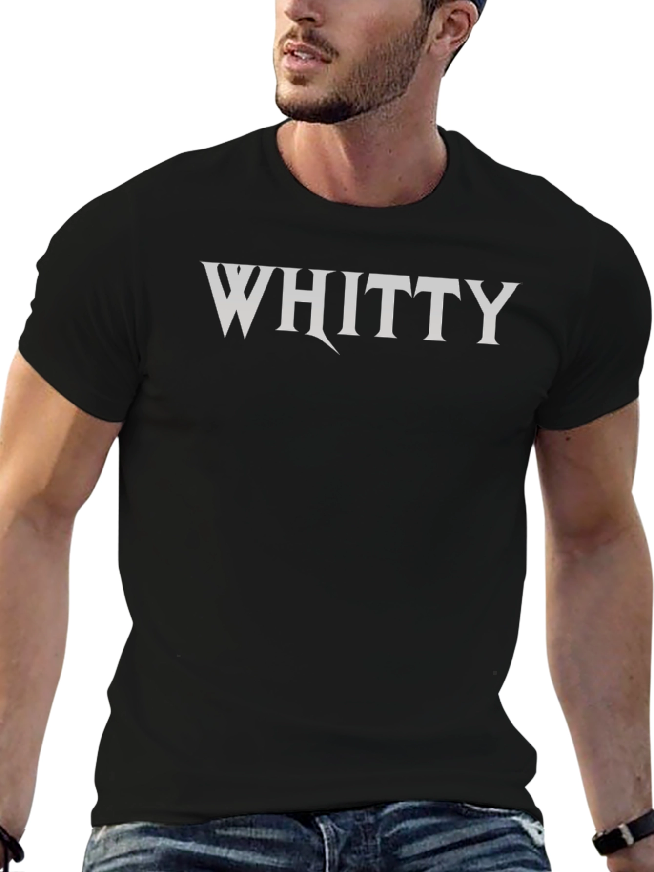 Whitty Logo Tee - Black Cotton Comfort