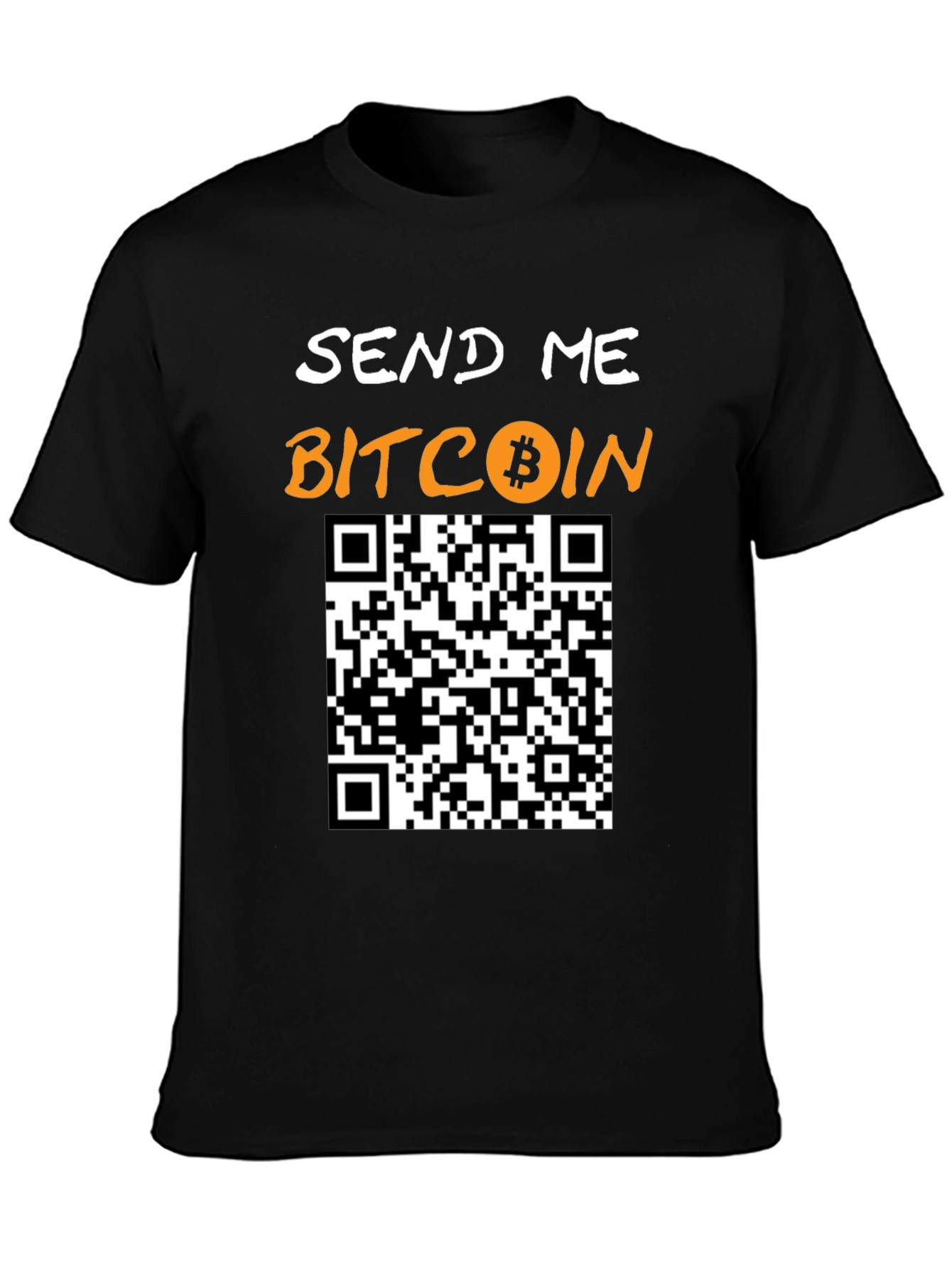 Send Me Bitcoin T-Shirt with QR Code
