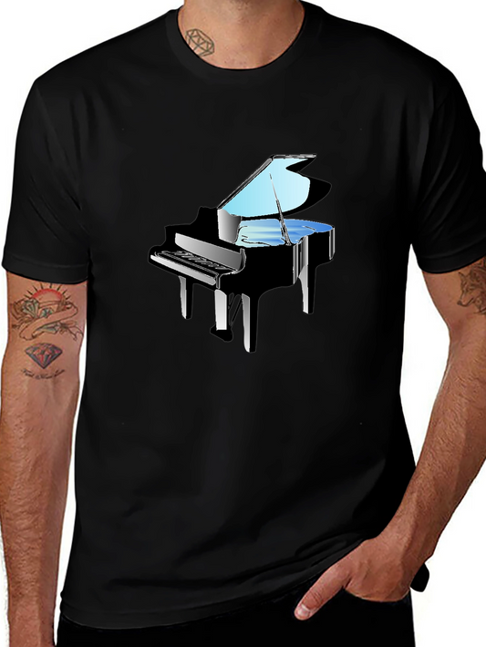 Grand Piano Graphic Tee - Stylish Musician Shirt