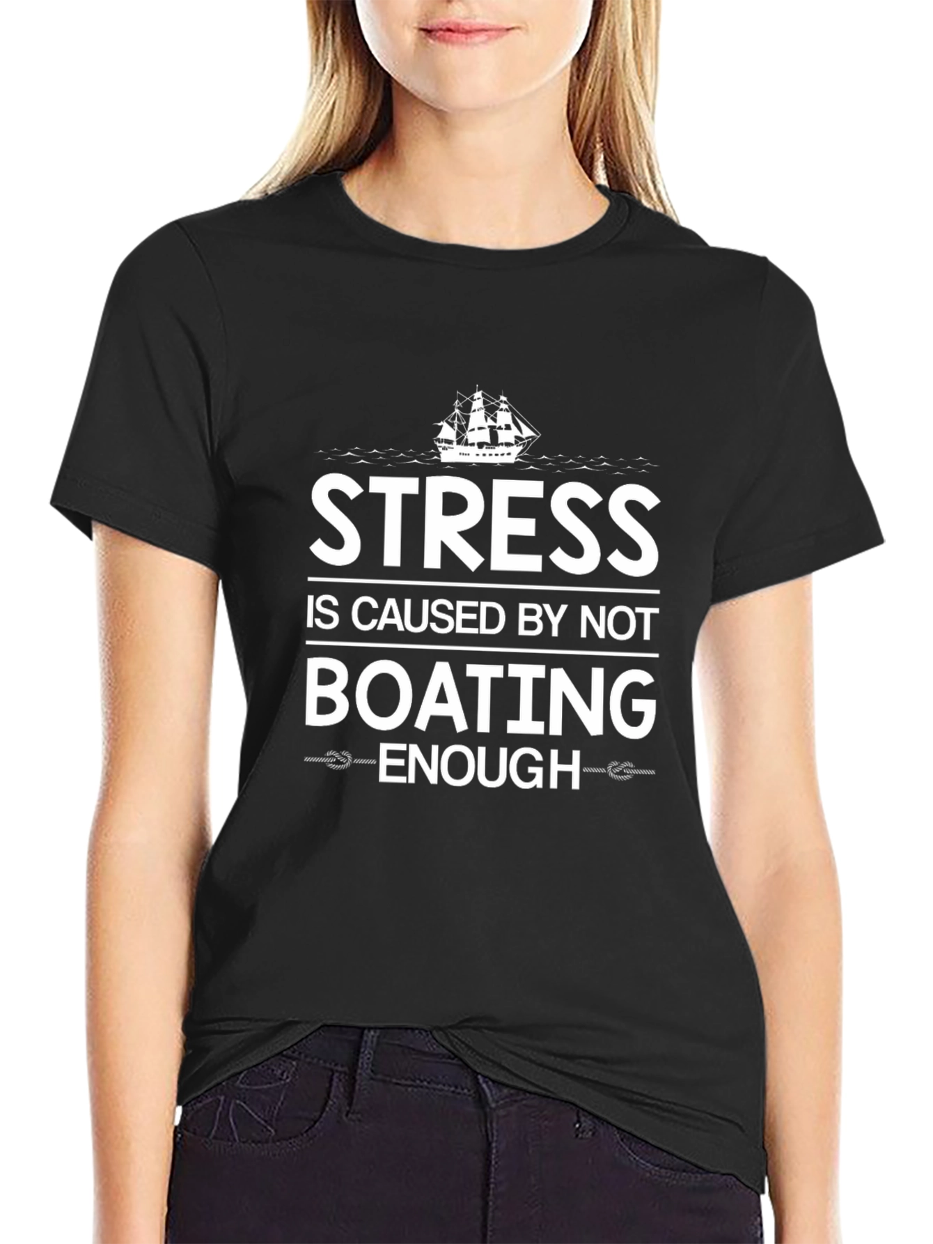 Stress Boating T-Shirt - Mens Funny Sailing Tee