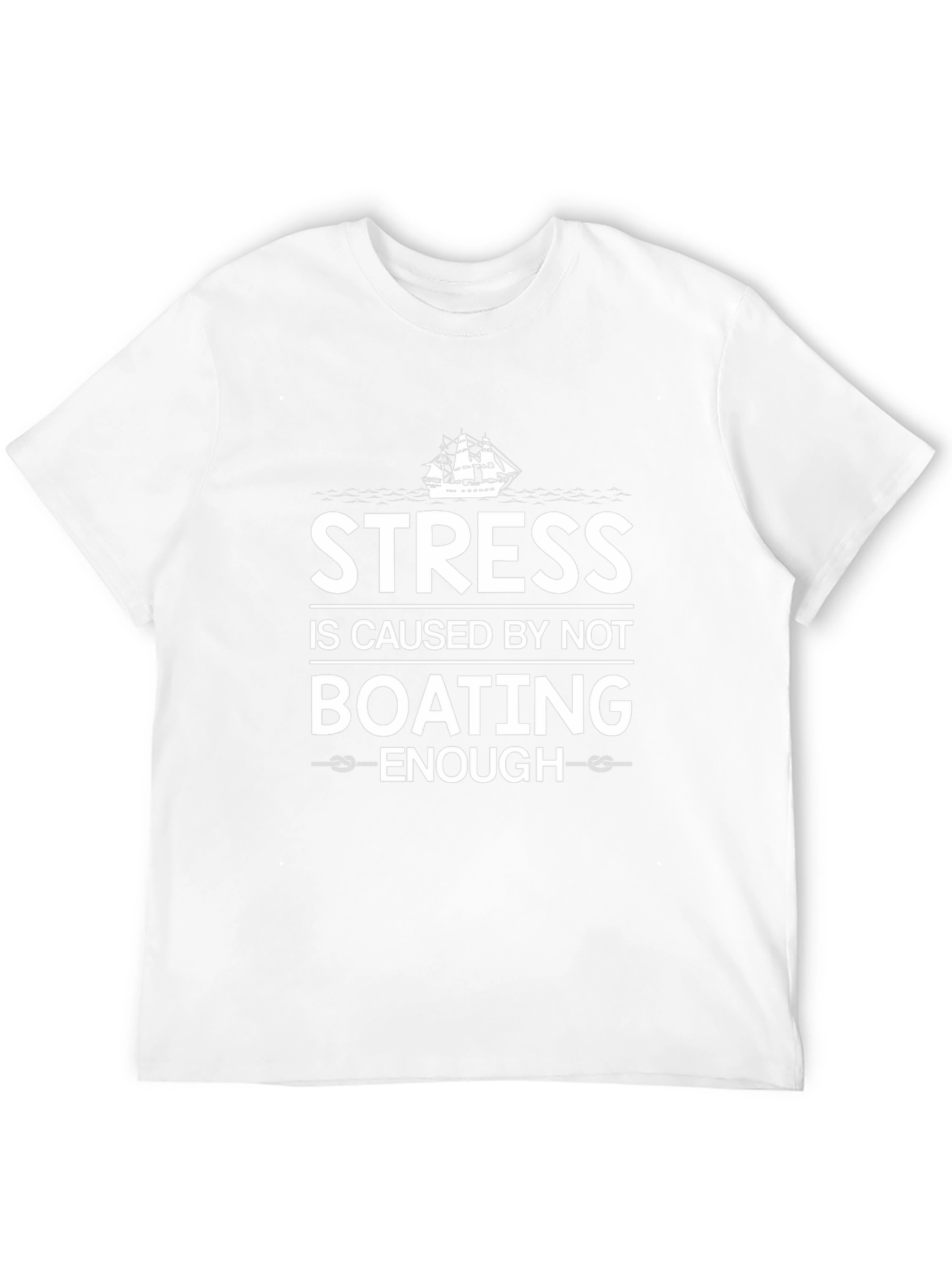 Stress Boating T-Shirt - Mens Funny Sailing Tee