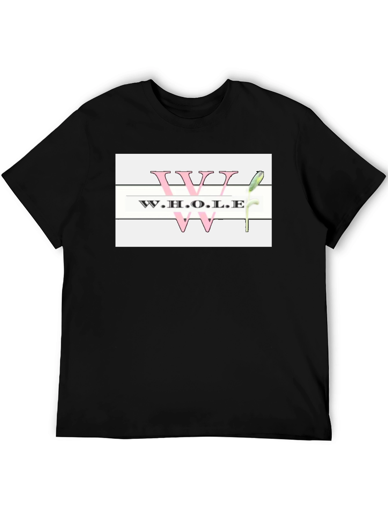 Whole T-Shirt Black Cotton Casual