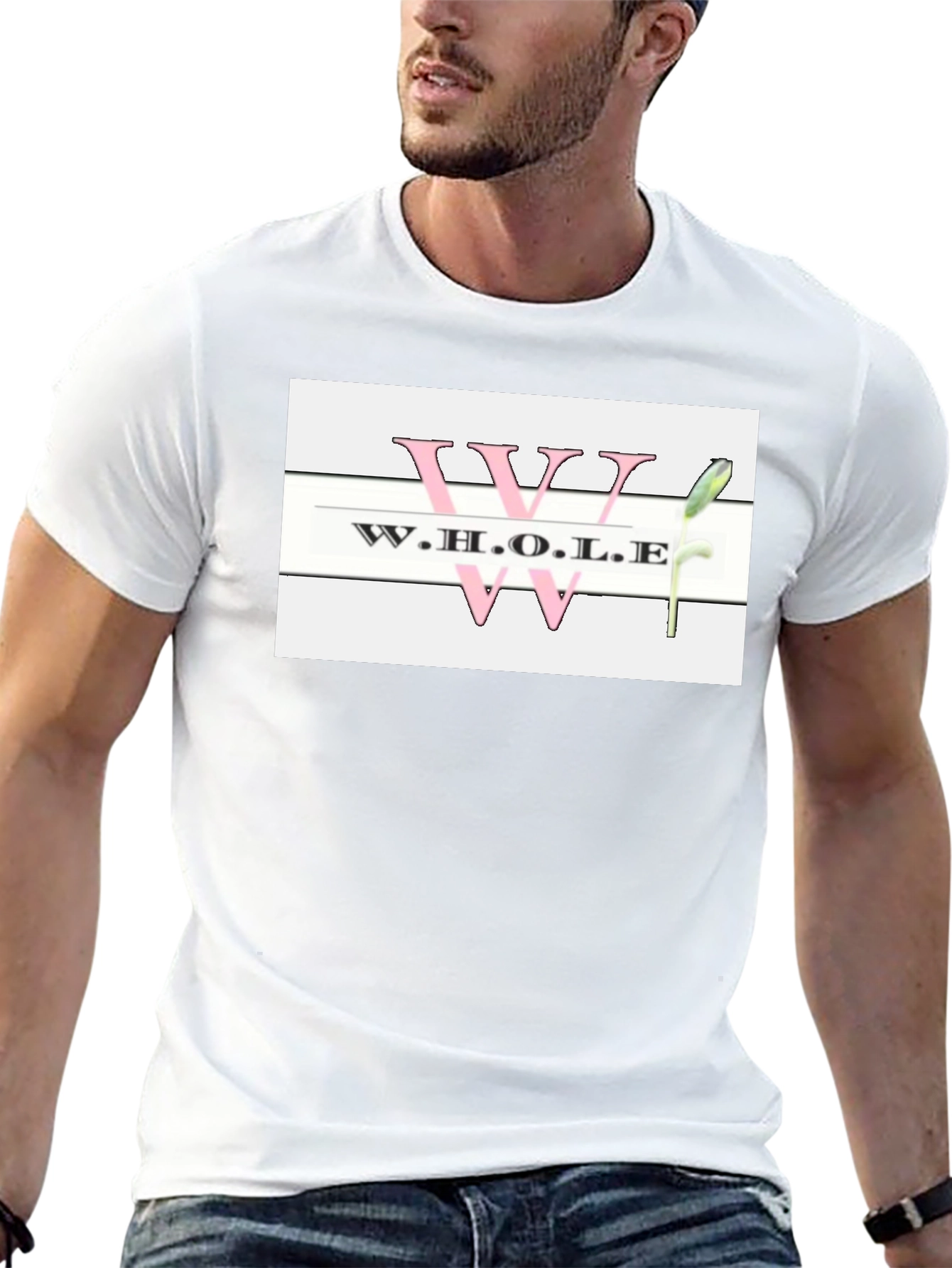 Whole T-Shirt Black Cotton Casual