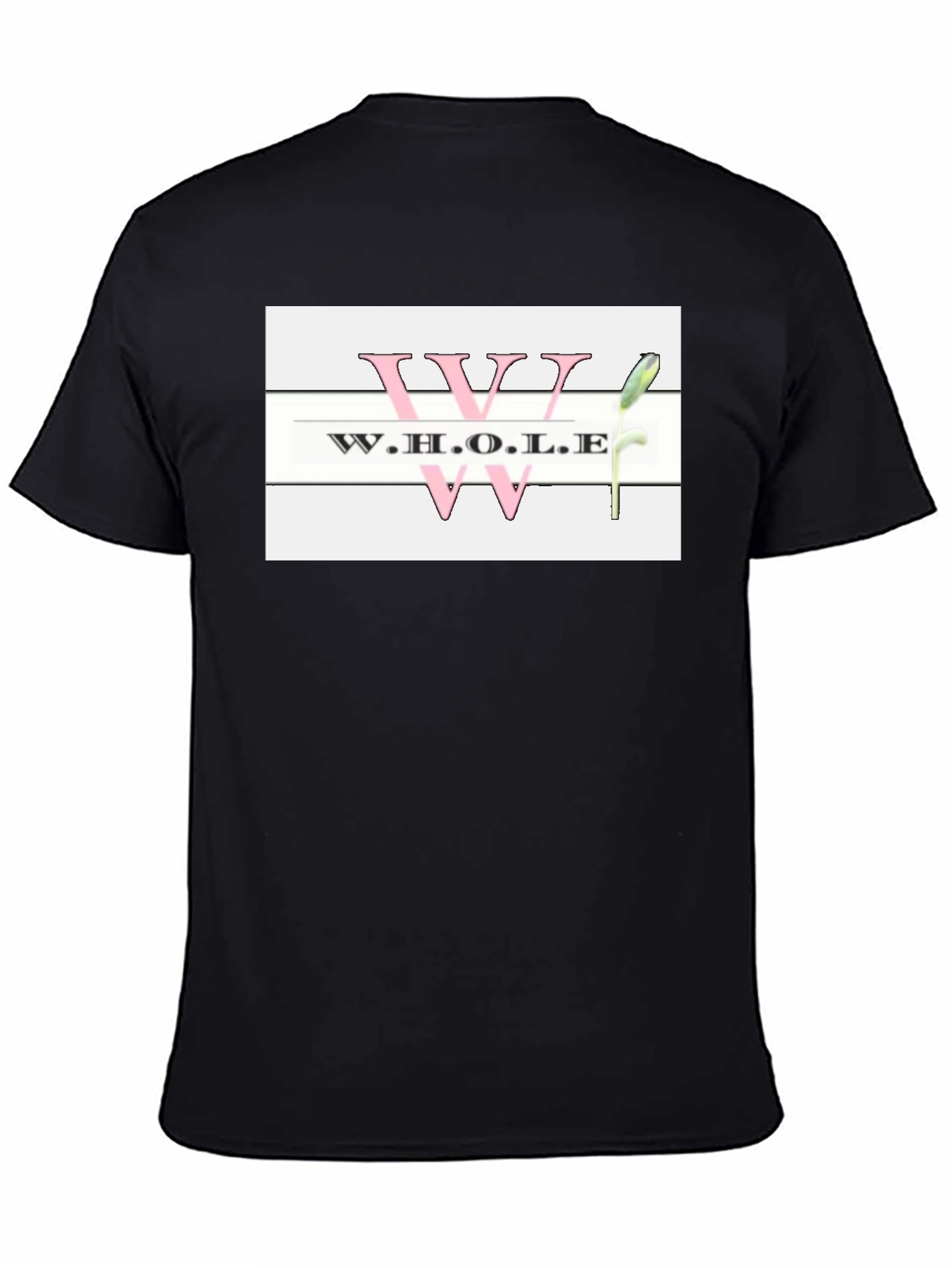 Whole T-Shirt Black Cotton Casual