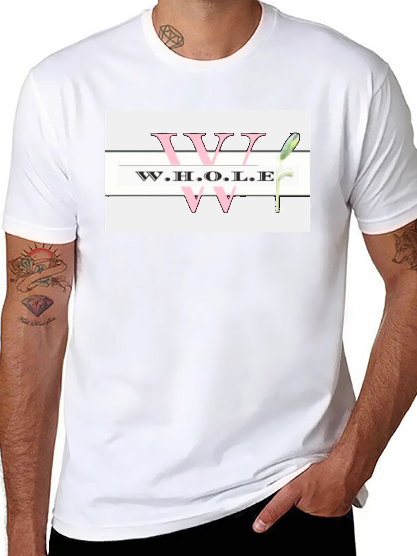 Whole T-Shirt Black Cotton Casual