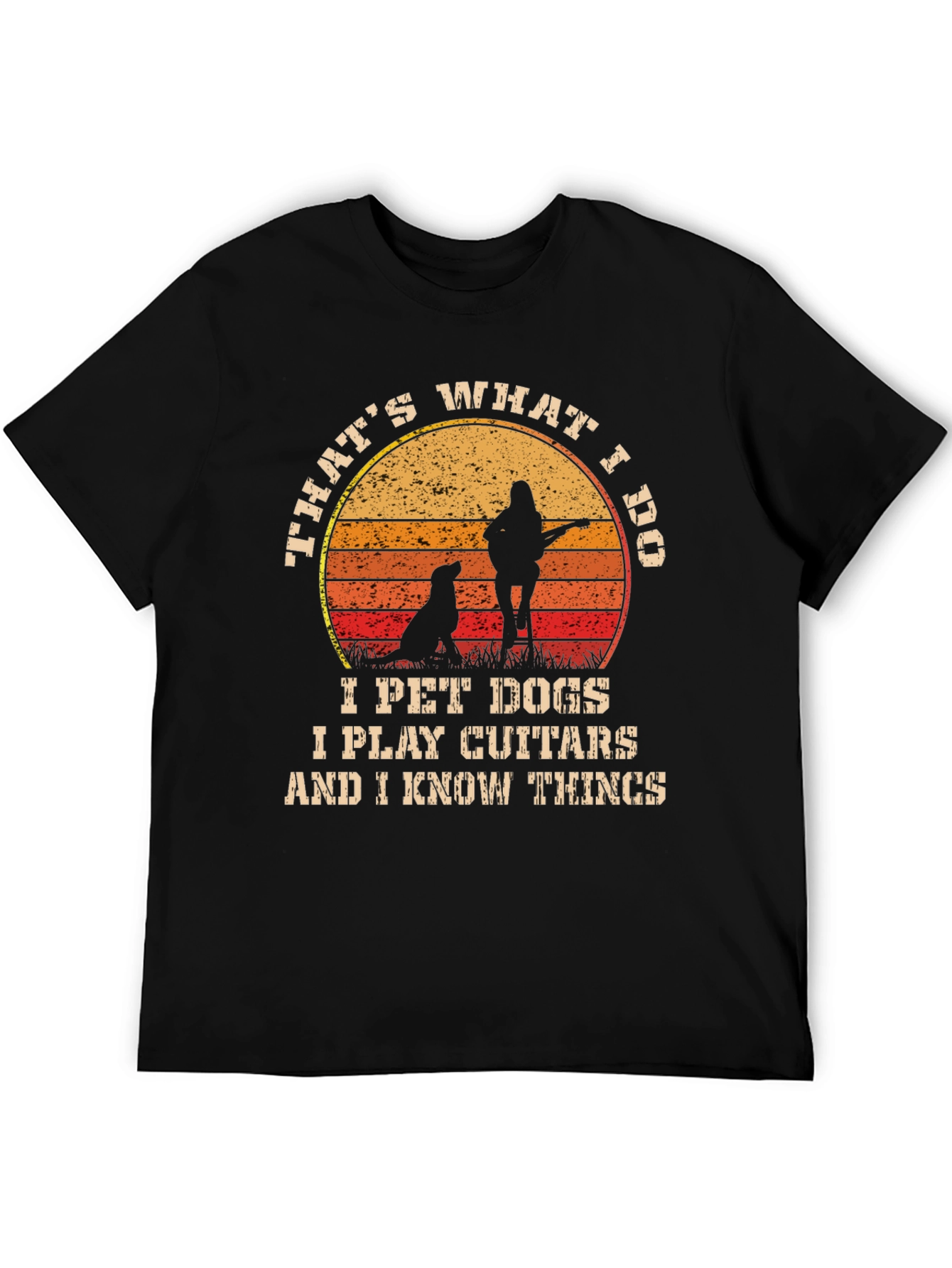 Thats What I Do Pet Dogs Play Guitar T-Shirt