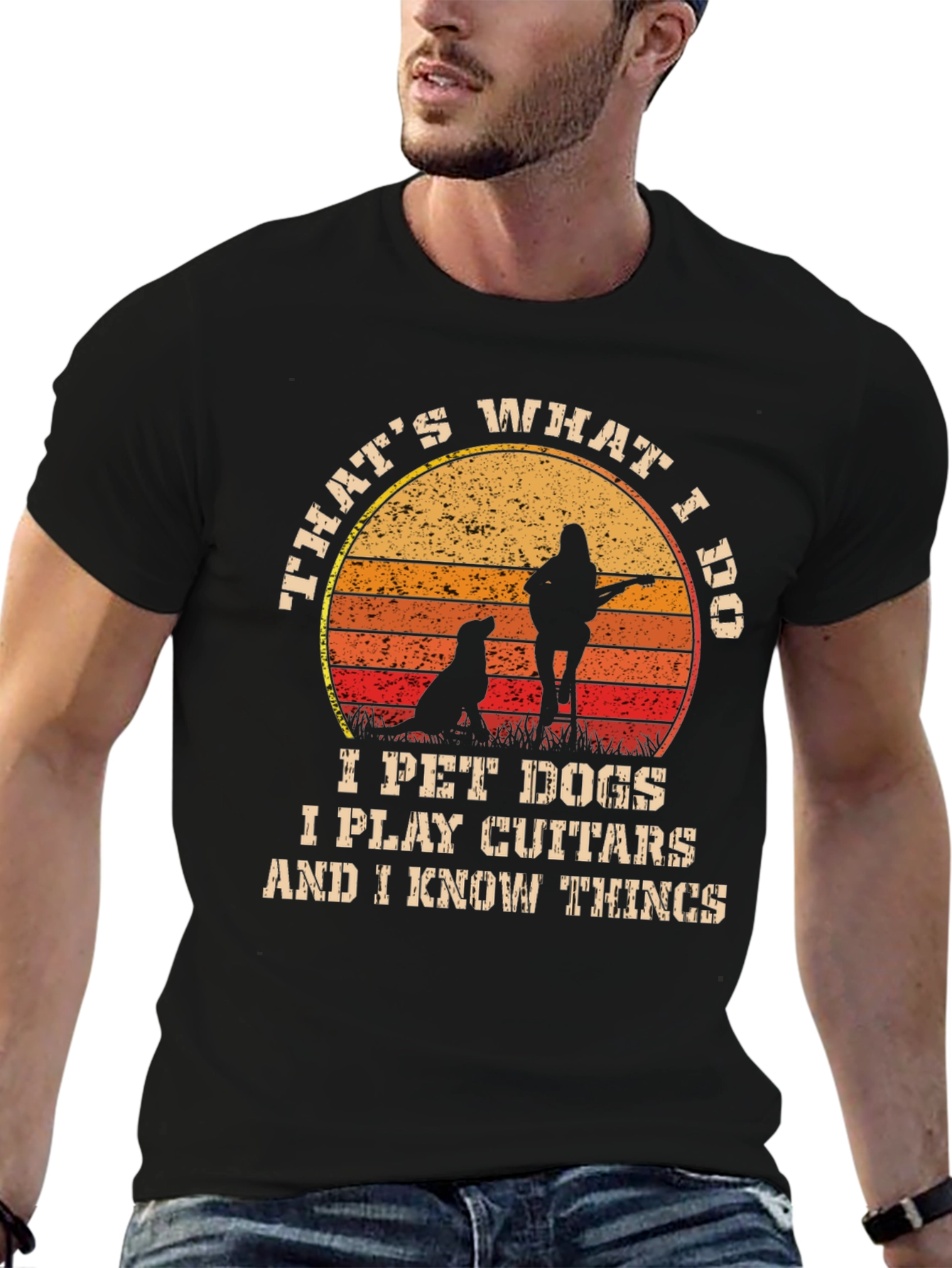 Thats What I Do Pet Dogs Play Guitar T-Shirt