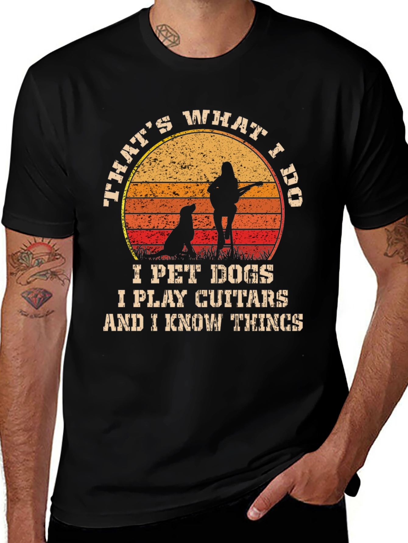 Thats What I Do Pet Dogs Play Guitar T-Shirt