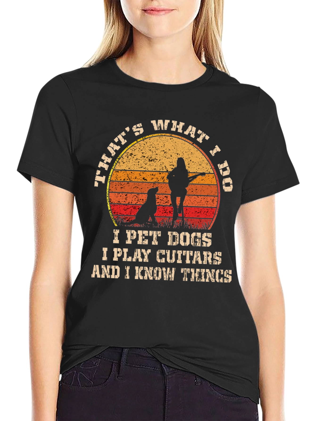 Thats What I Do Pet Dogs Play Guitar T-Shirt