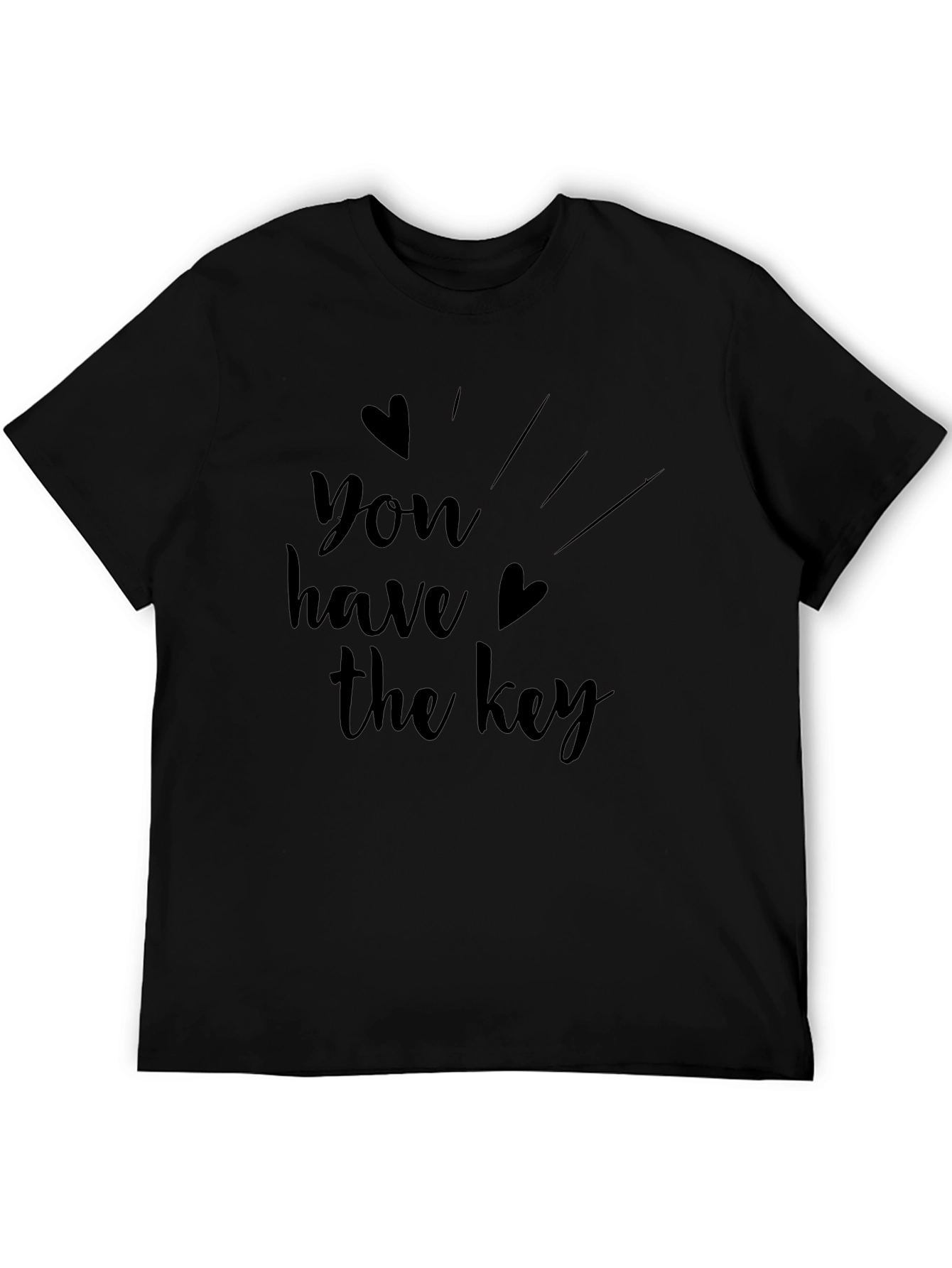 You Have The Key Graphic Tee - Black