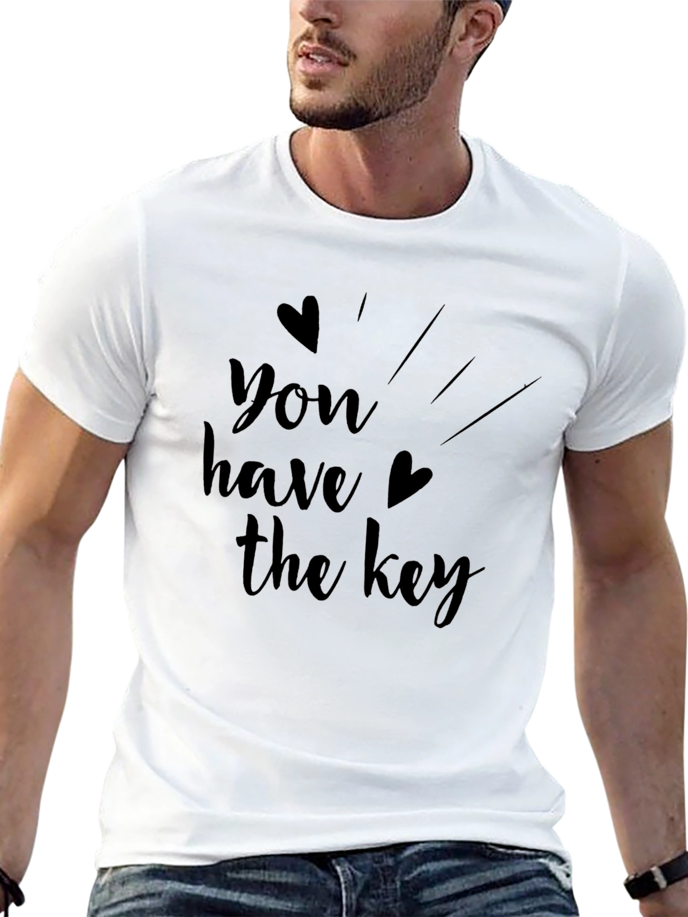 You Have The Key Graphic Tee - Black