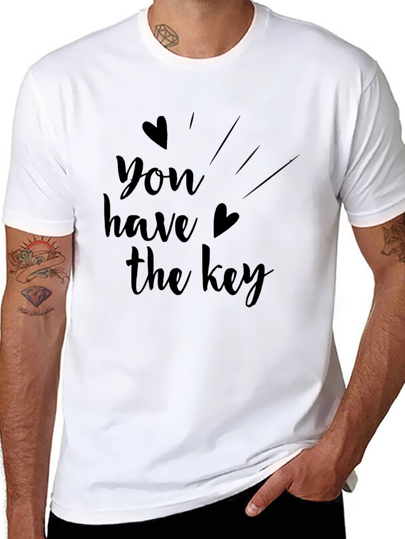 You Have The Key Graphic Tee - Black