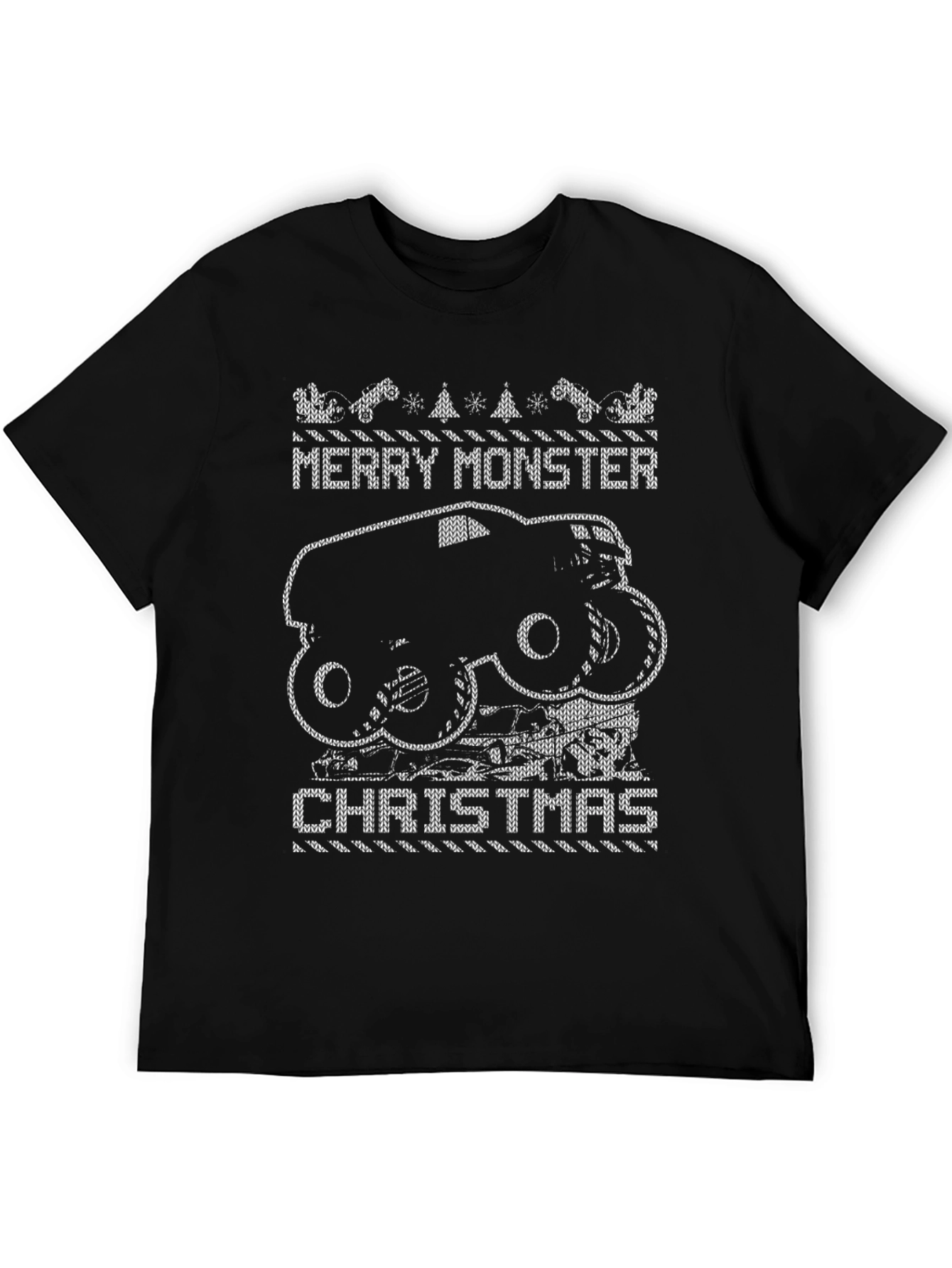 Merry Monster Truck Christmas T-Shirt