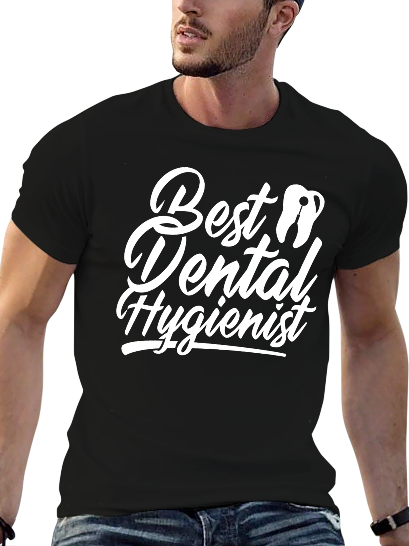 Best Dental Hygienist T-Shirt - Black Cotton Tee