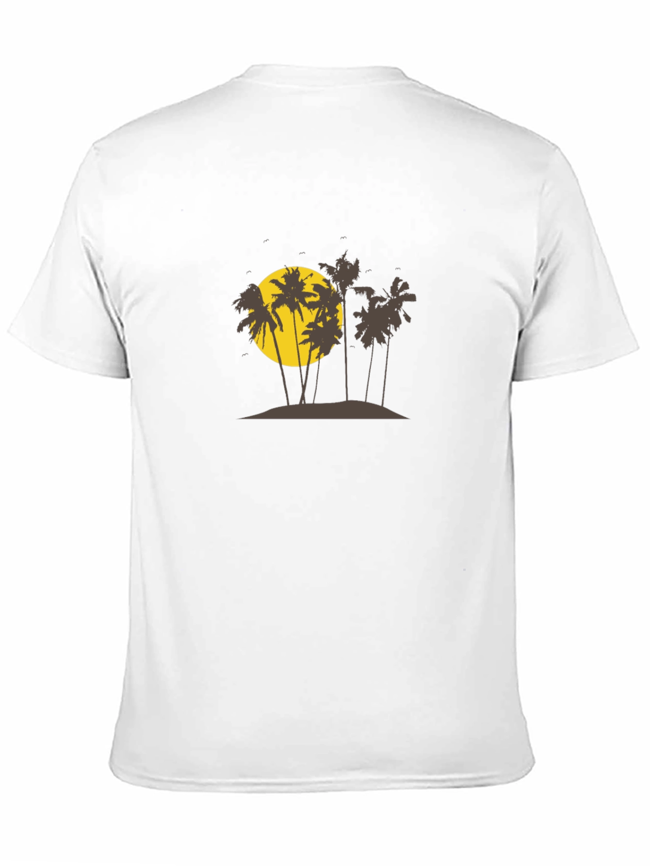 Tropical Island Graphic Black T-Shirt