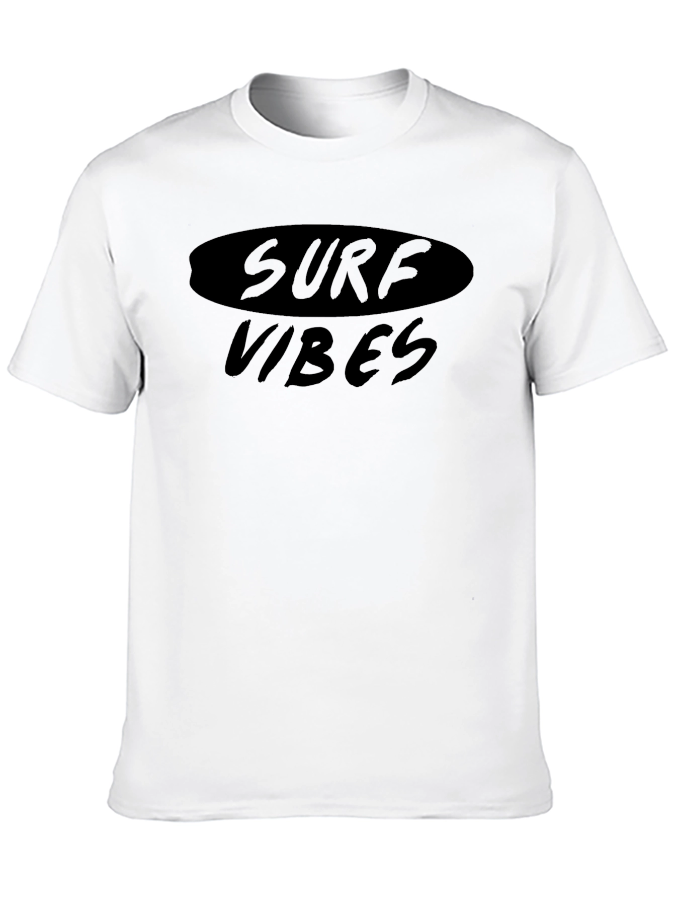 Surf Vibes Black Graphic T-Shirt