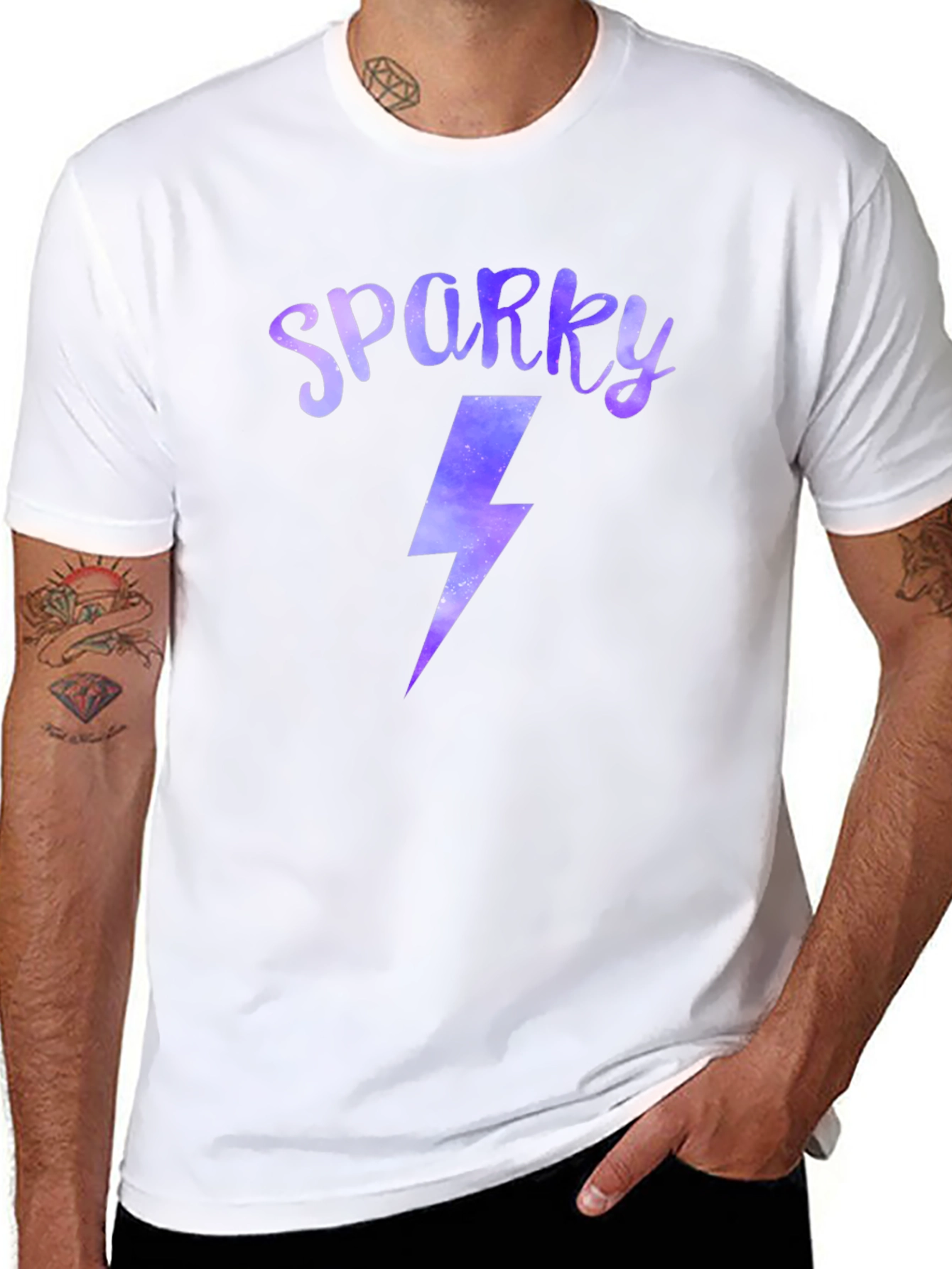 Sparky Lightning Bolt Graphic Tee - Black