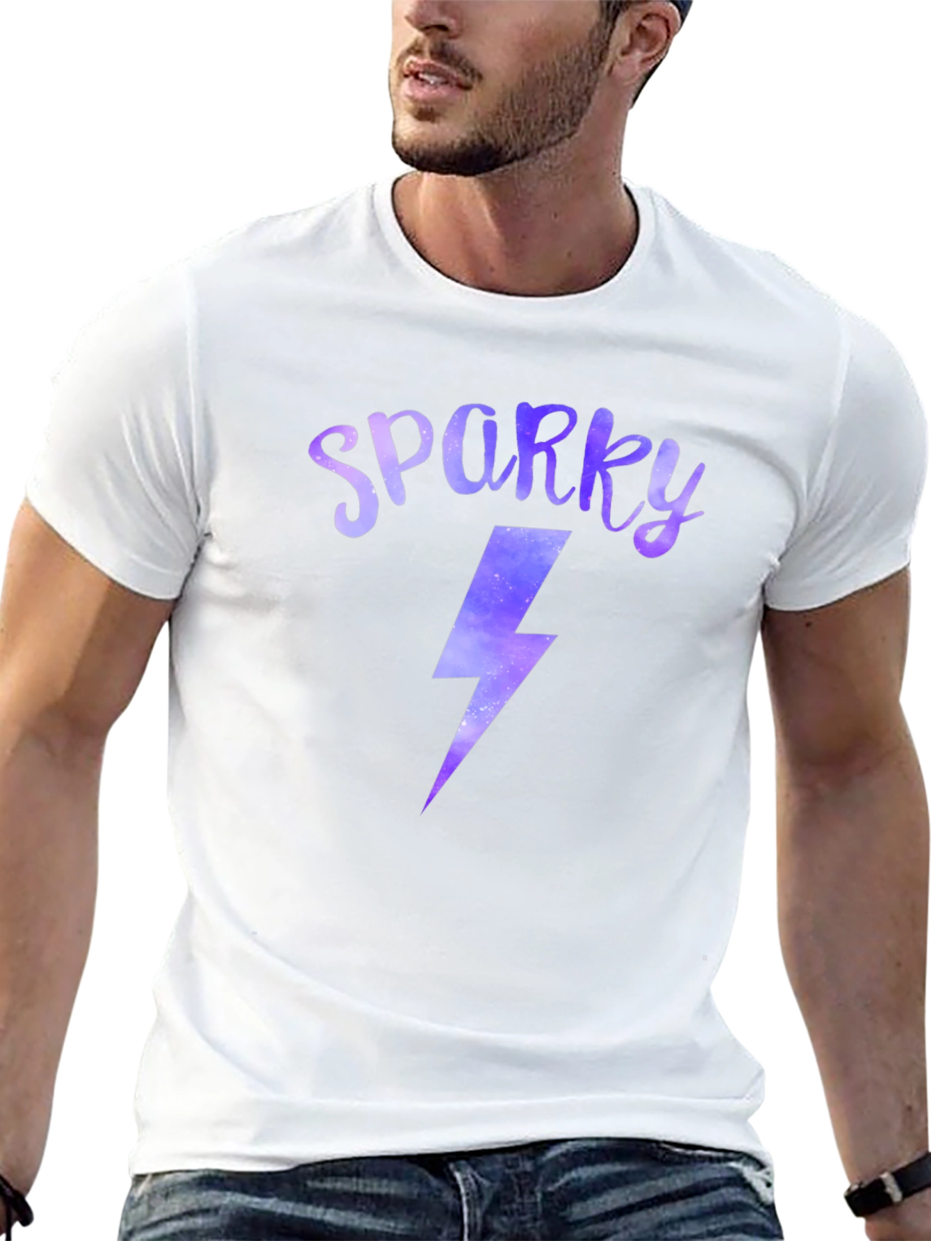 Sparky Lightning Bolt Graphic Tee - Black