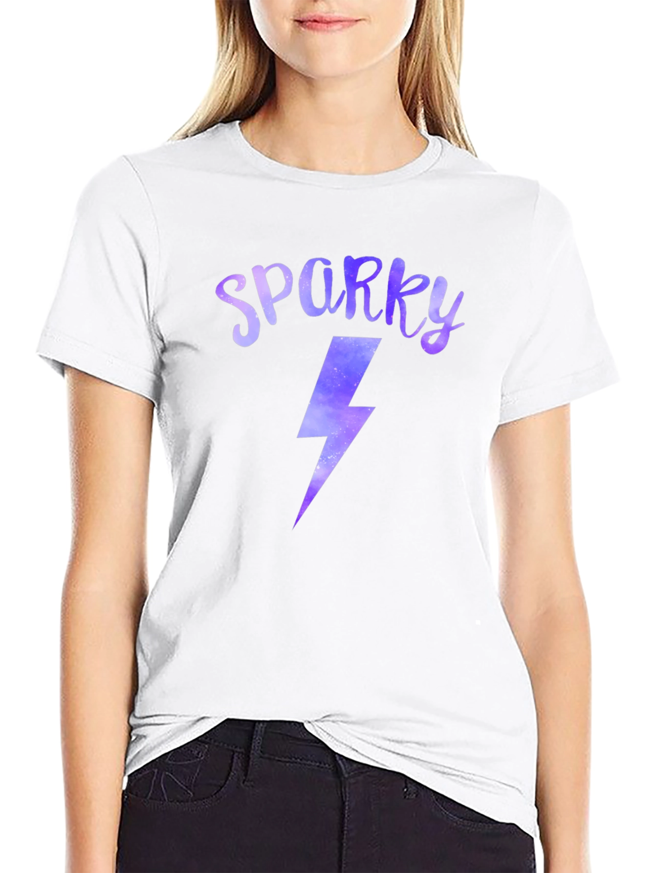 Sparky Lightning Bolt Graphic Tee - Black