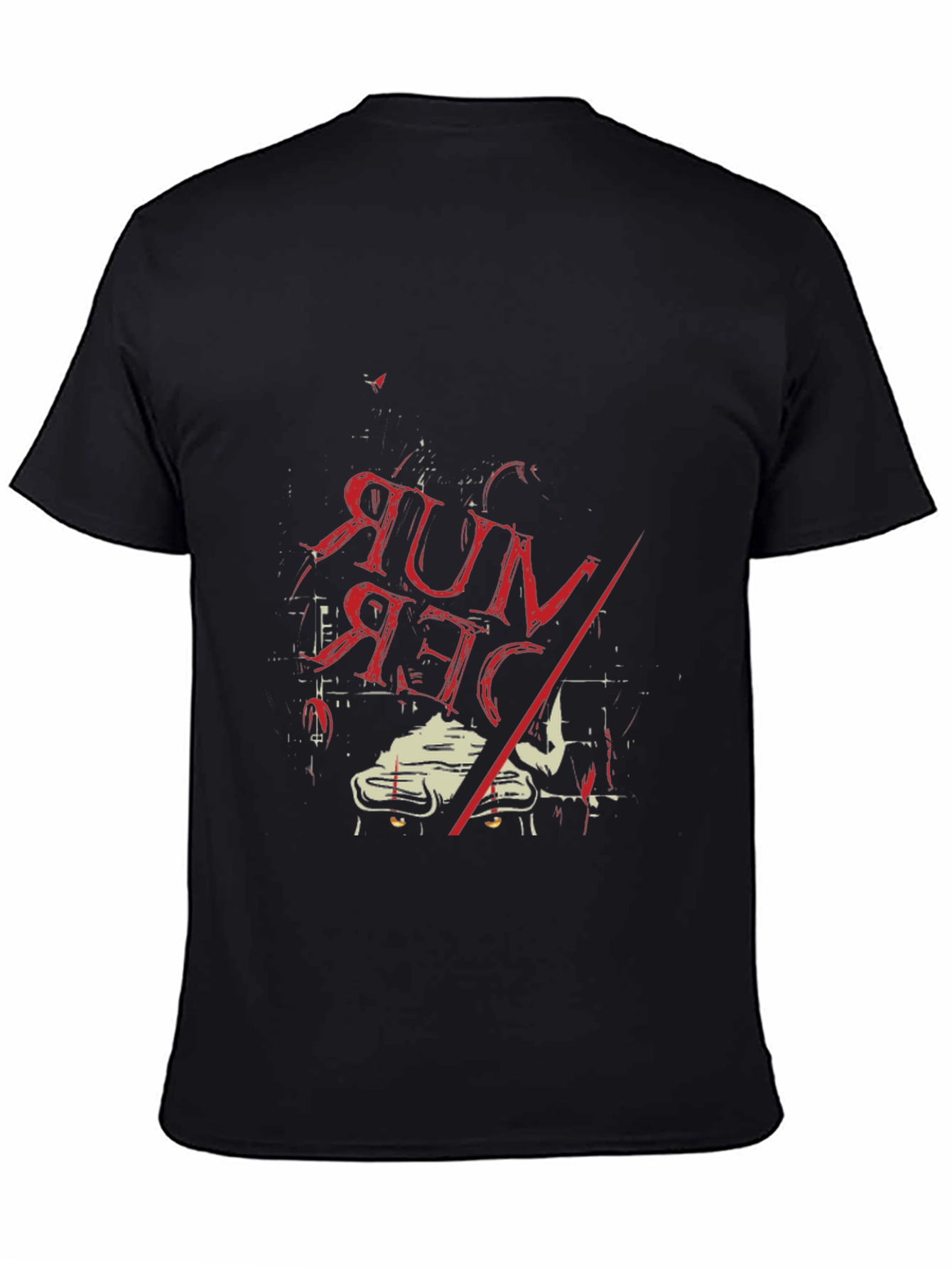 Murder Room Graphic Print Black T-Shirt
