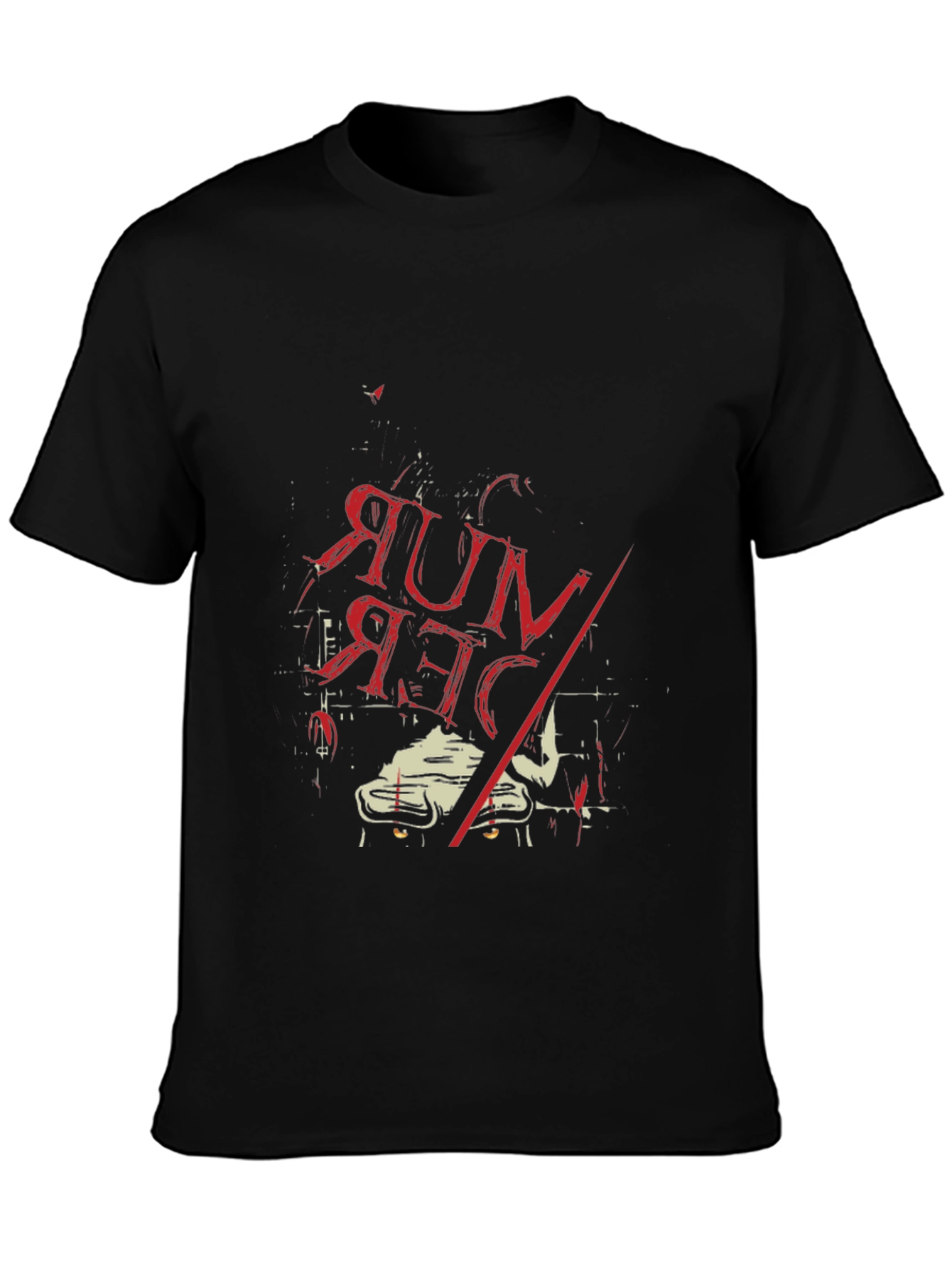 Murder Room Graphic Print Black T-Shirt